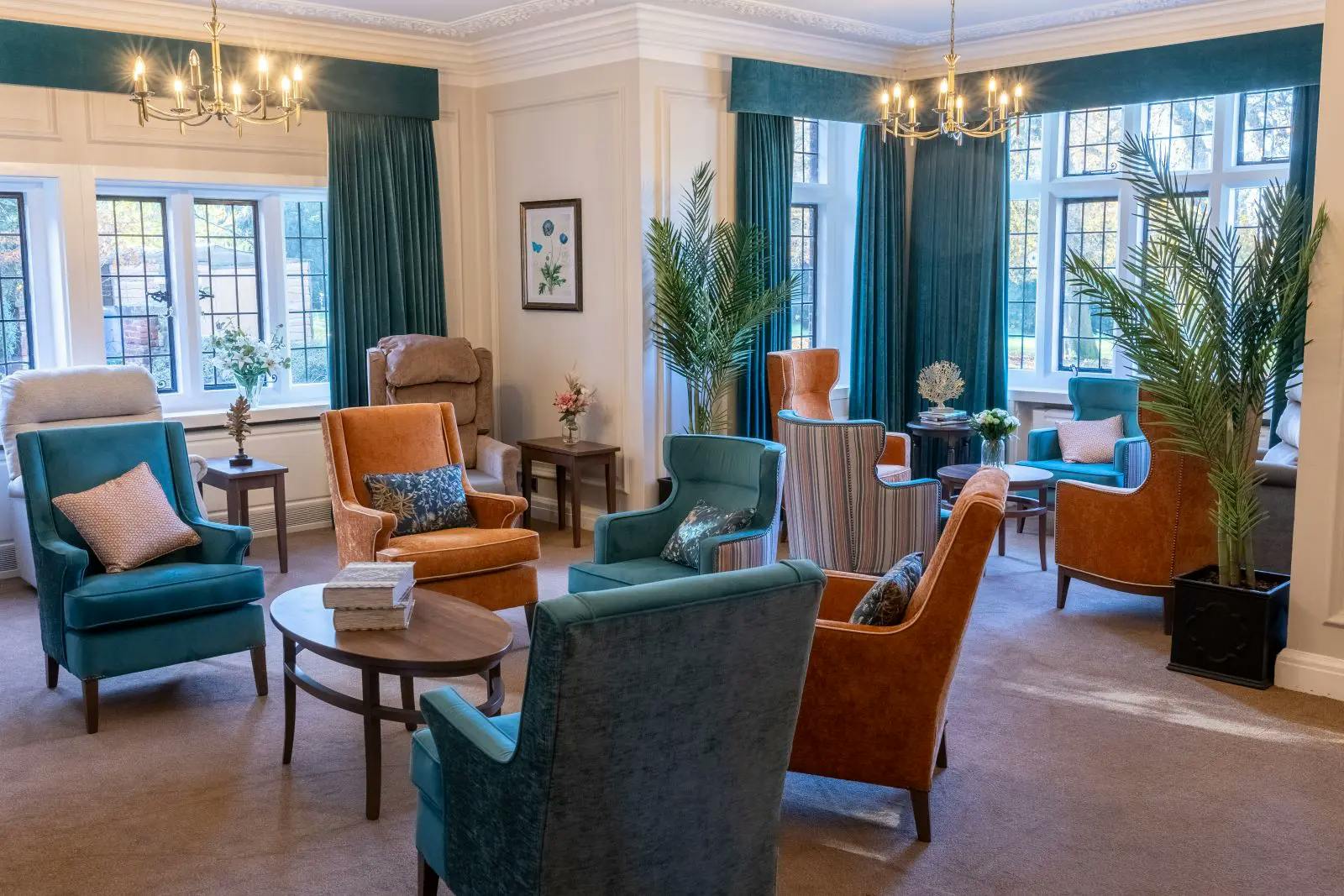 Lounge of Huntercombe Hall in Henley-on-Thames, Oxfordshire
