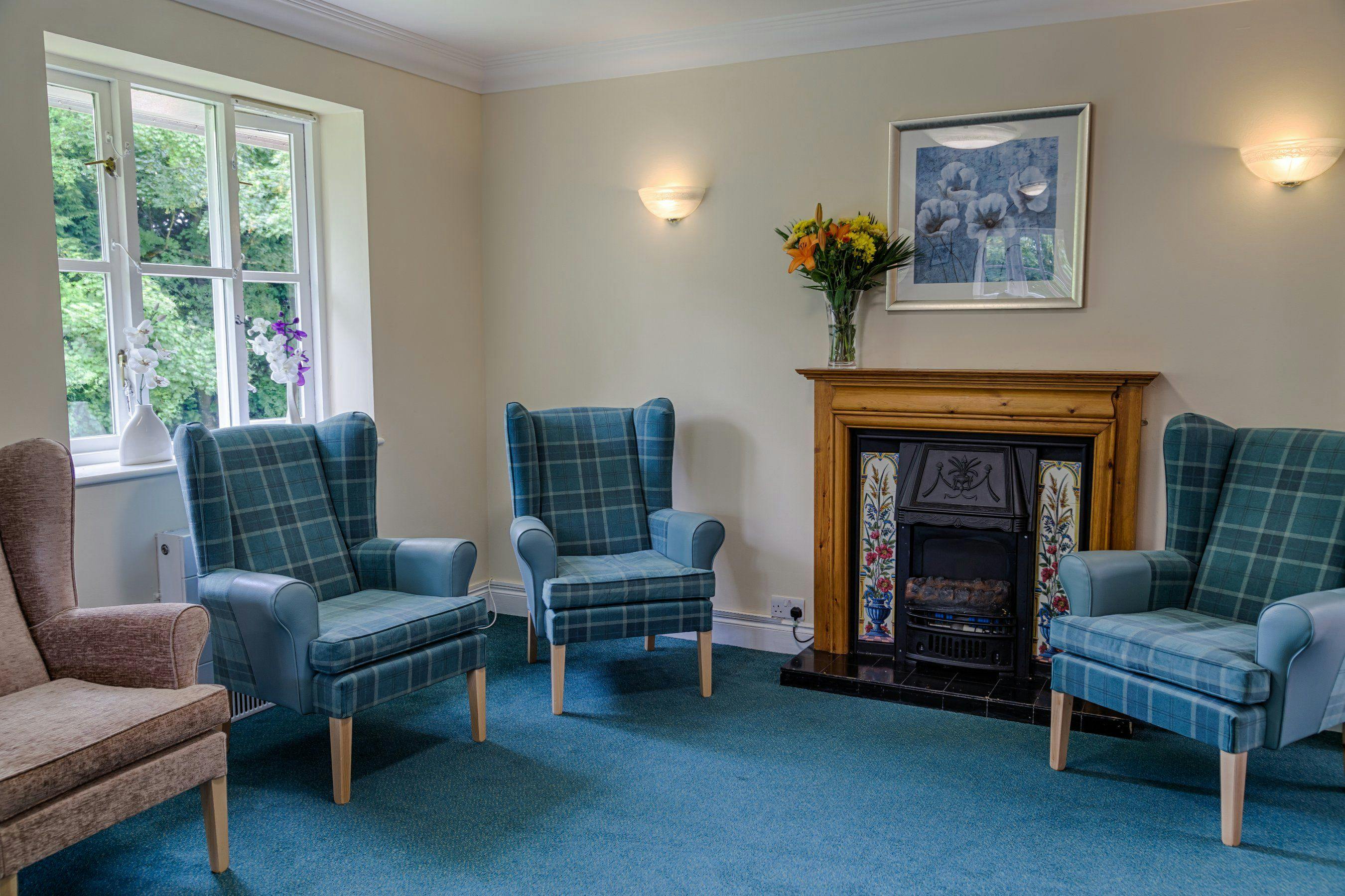 Communal Area of Hollyfields Care Home in Kidderminster, Worcestershire