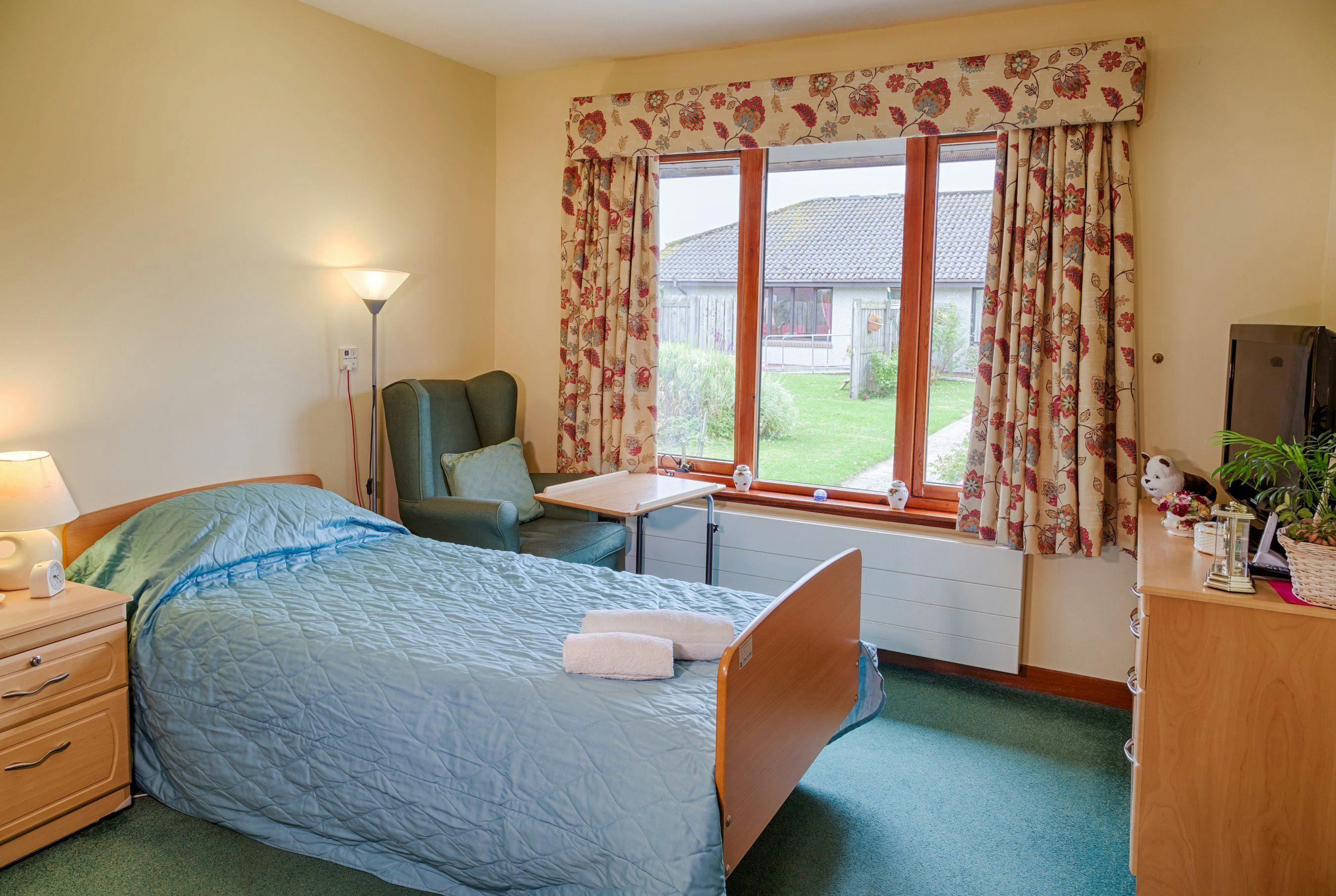Bedroom at Pentland View Care Home in Thurso, Highland