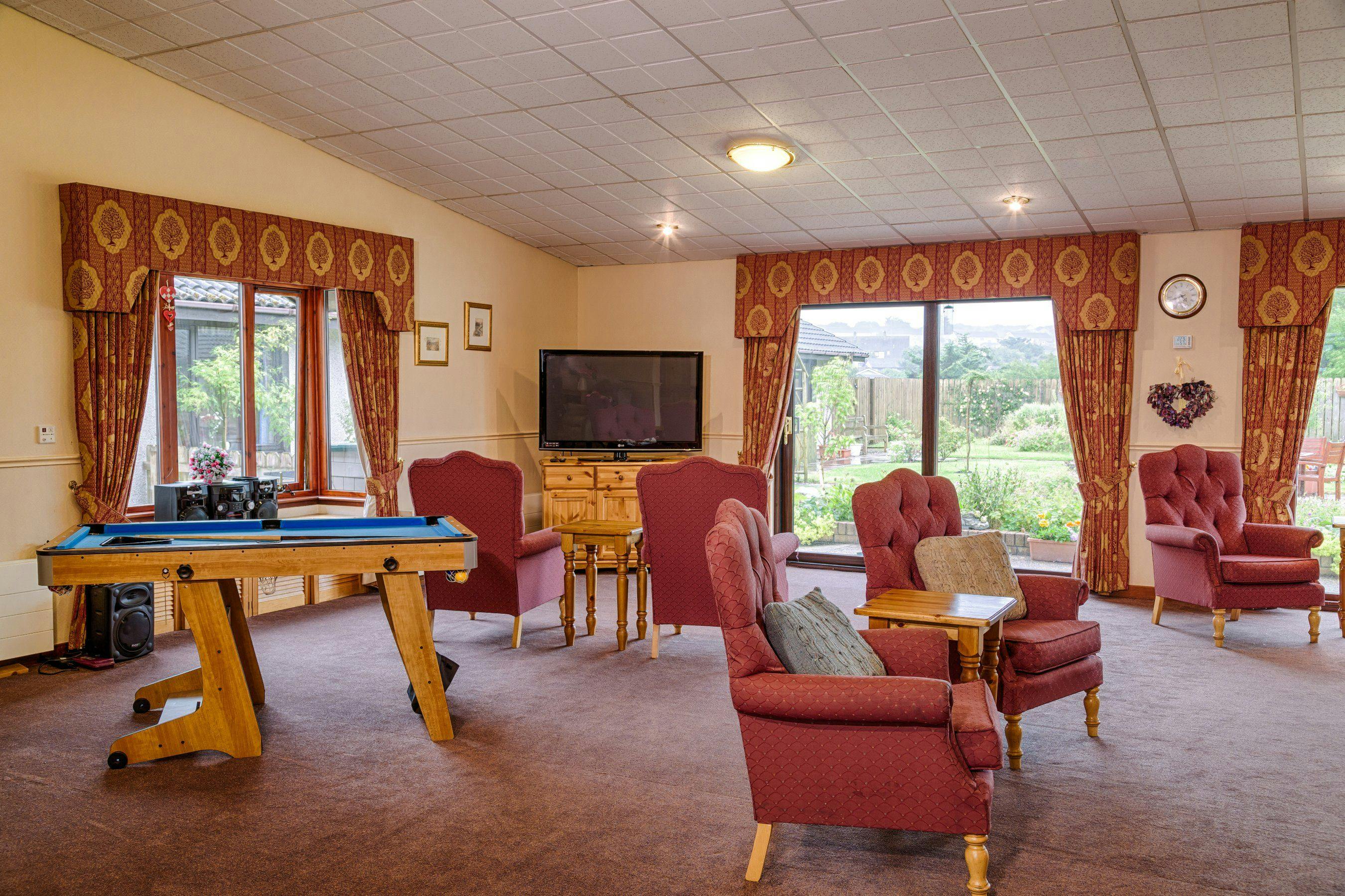 Communal Lounge at Pentland View Care Home in Thurso, Highland