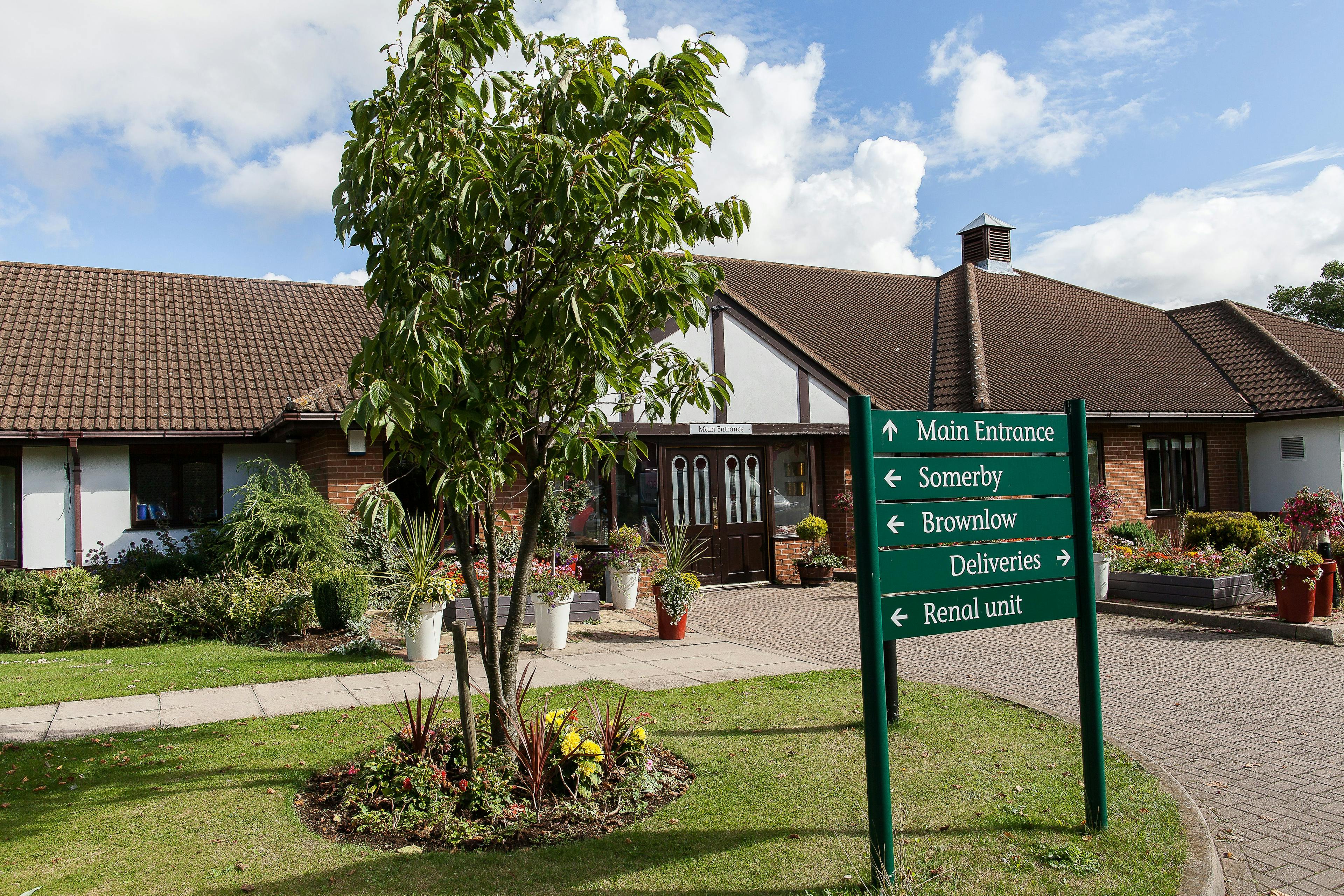 Exterior of Newton House Care Home in Grantham, South Kesteven