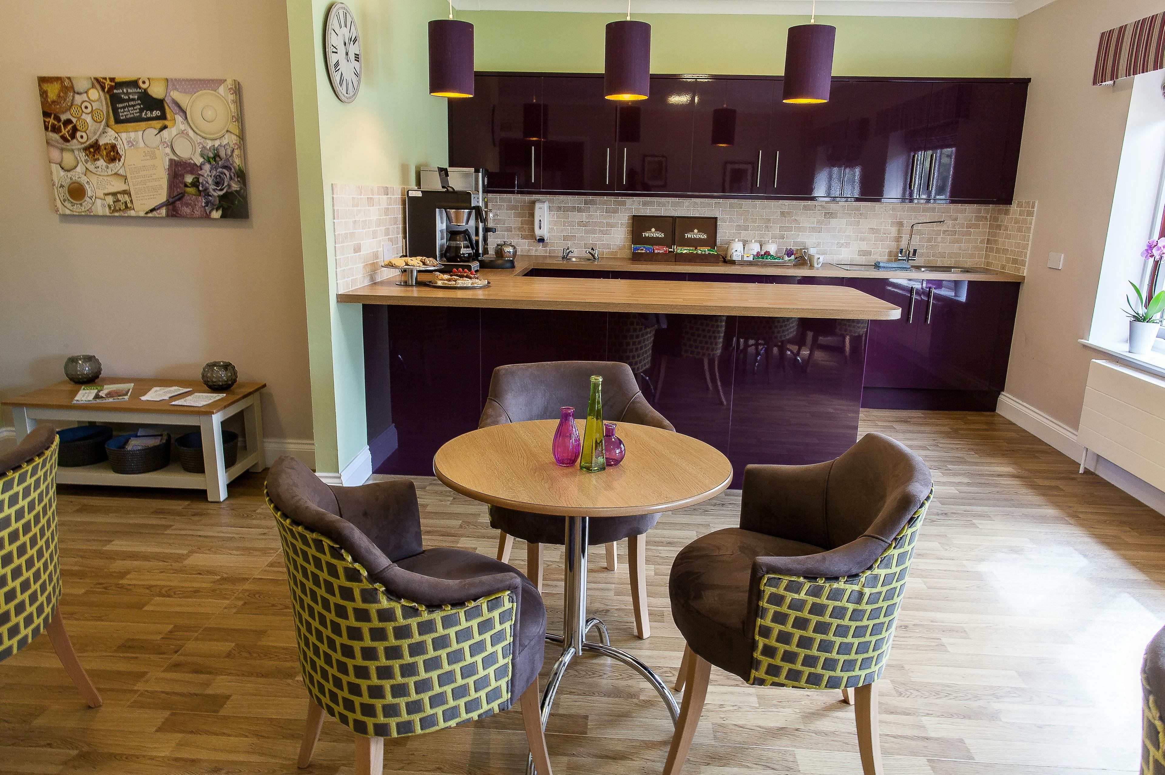 Cafe Area of Newton House Care Home in Grantham, South Kesteven