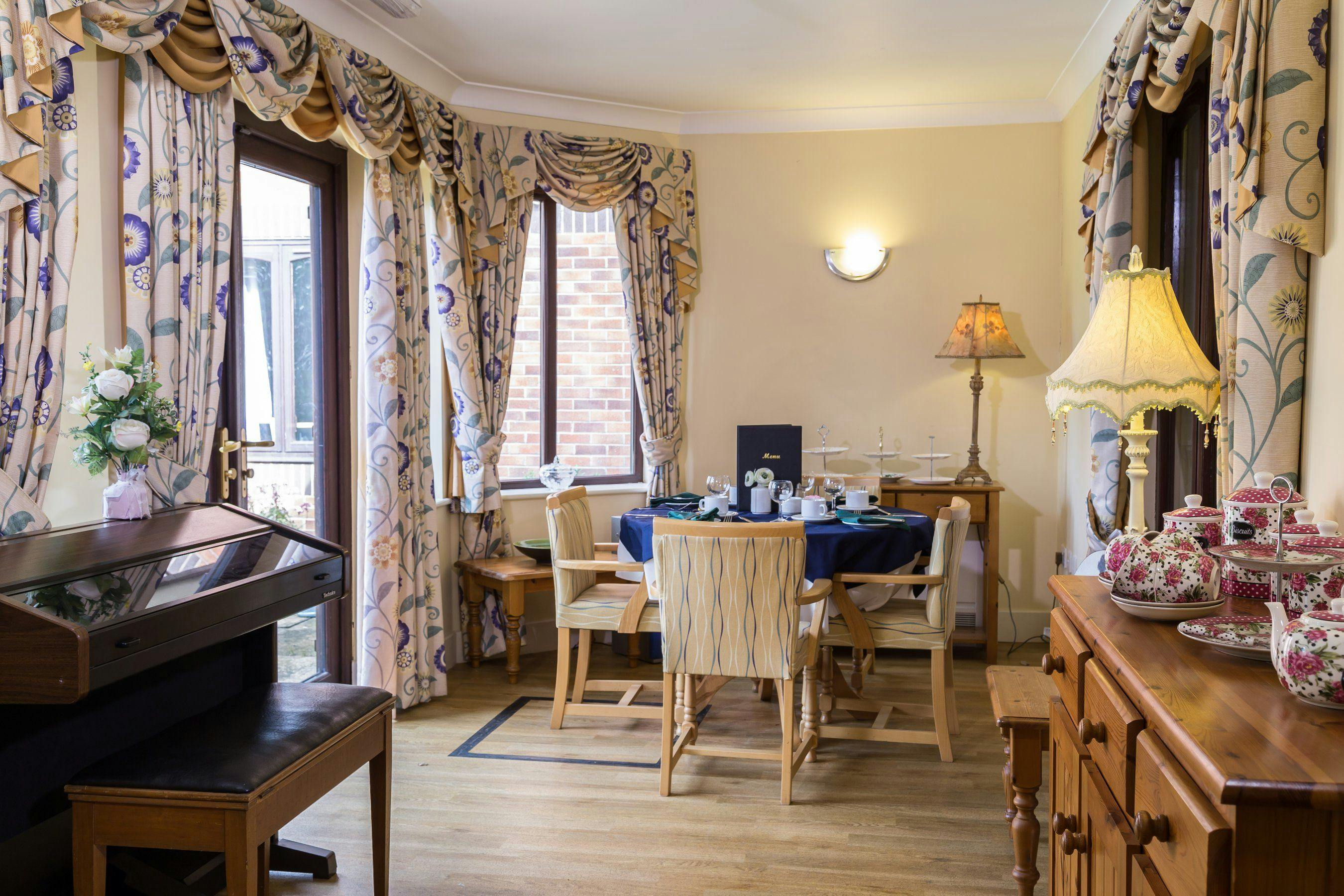 Dining Area at Mallard Court Care home in Bridlington, East Riding of Yorkshire