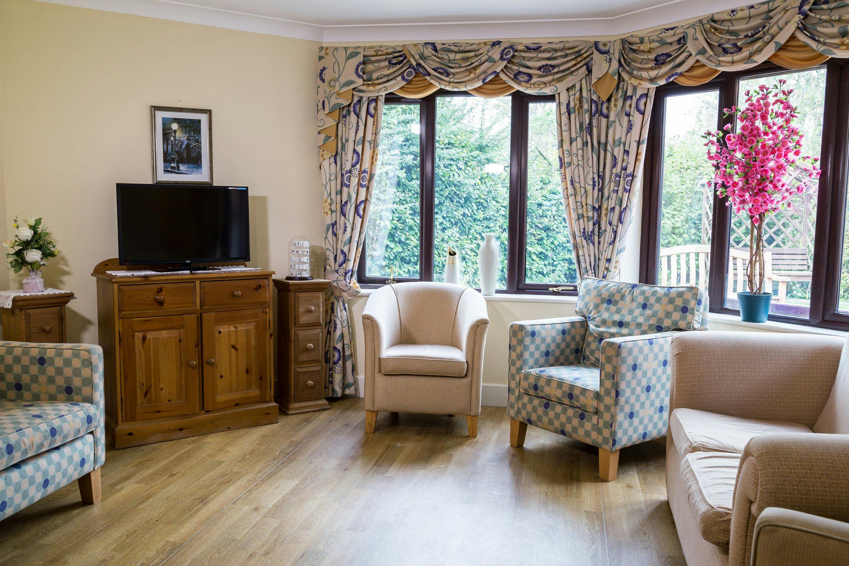 Communal Lounge at Mallard Court Care home in Bridlington, East Riding of Yorkshire