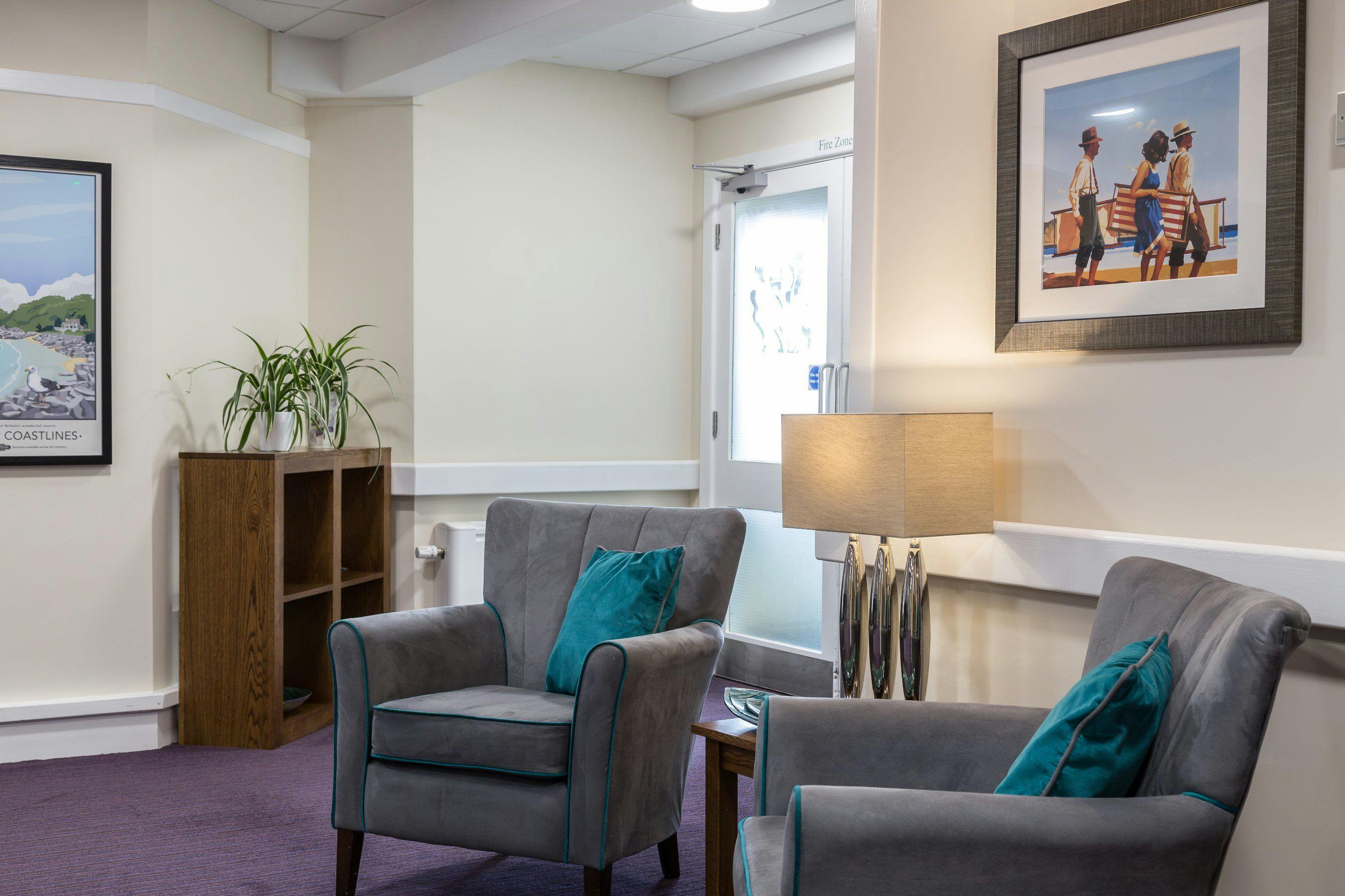 Lounge Area at Mallard Court Care home in Bridlington, East Riding of Yorkshire