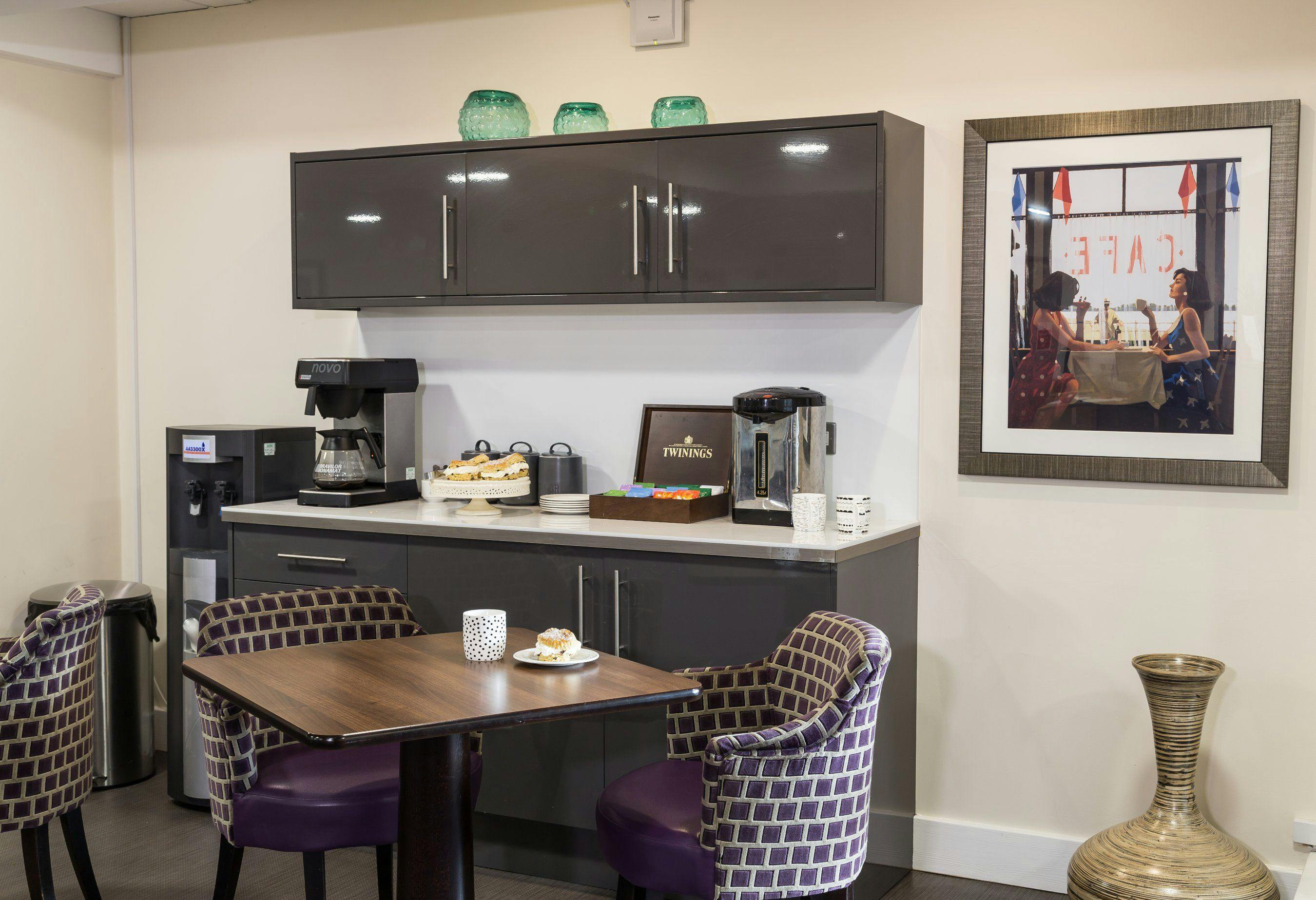 Cafe at Mallard Court Care home in Bridlington, East Riding of Yorkshire