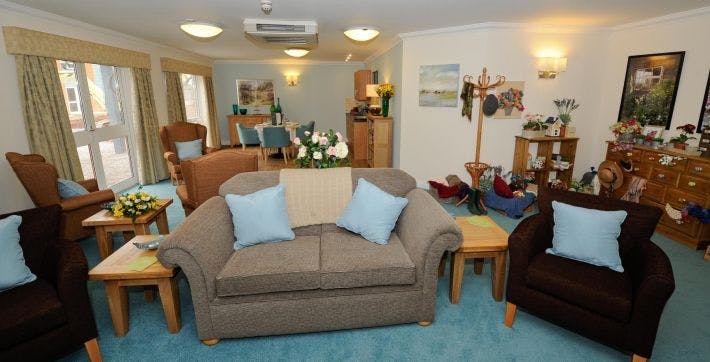 Communal Lounge of Hagley Place Care Home in Ludlow, Shropshire