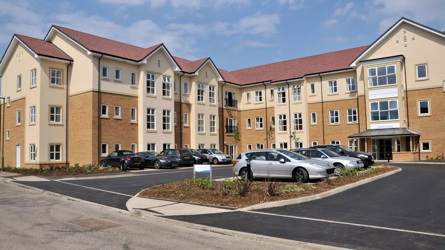 Exterior of Jubilee Court care home in Stevenage, Hertfordshire