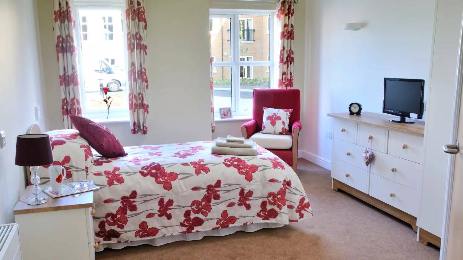 Bedroom of Jubilee Court care home in Stevenage, Hertfordshire