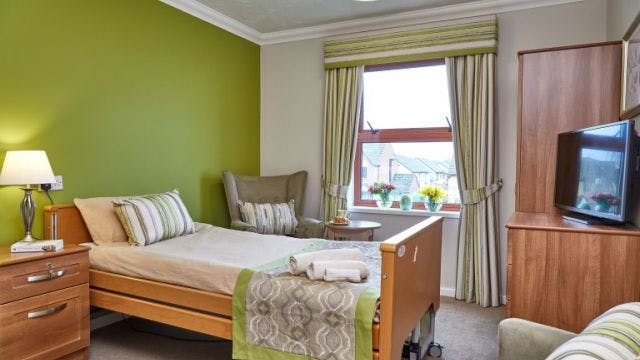 Bedroom at Kents Hill Care Home in Milton Keynes, Buckinghamshire