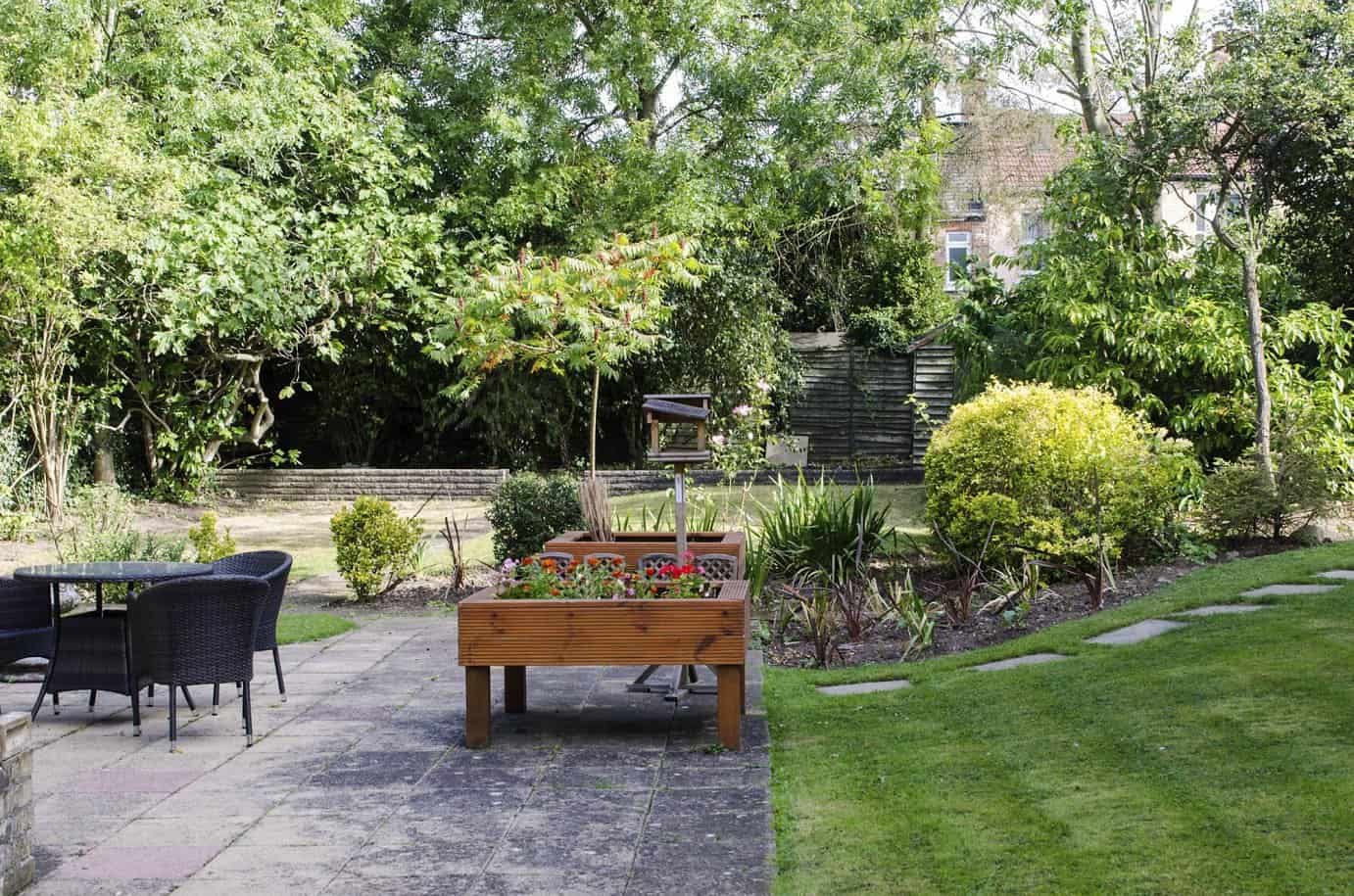 Garden of Kenwood care home in Finchley, North London