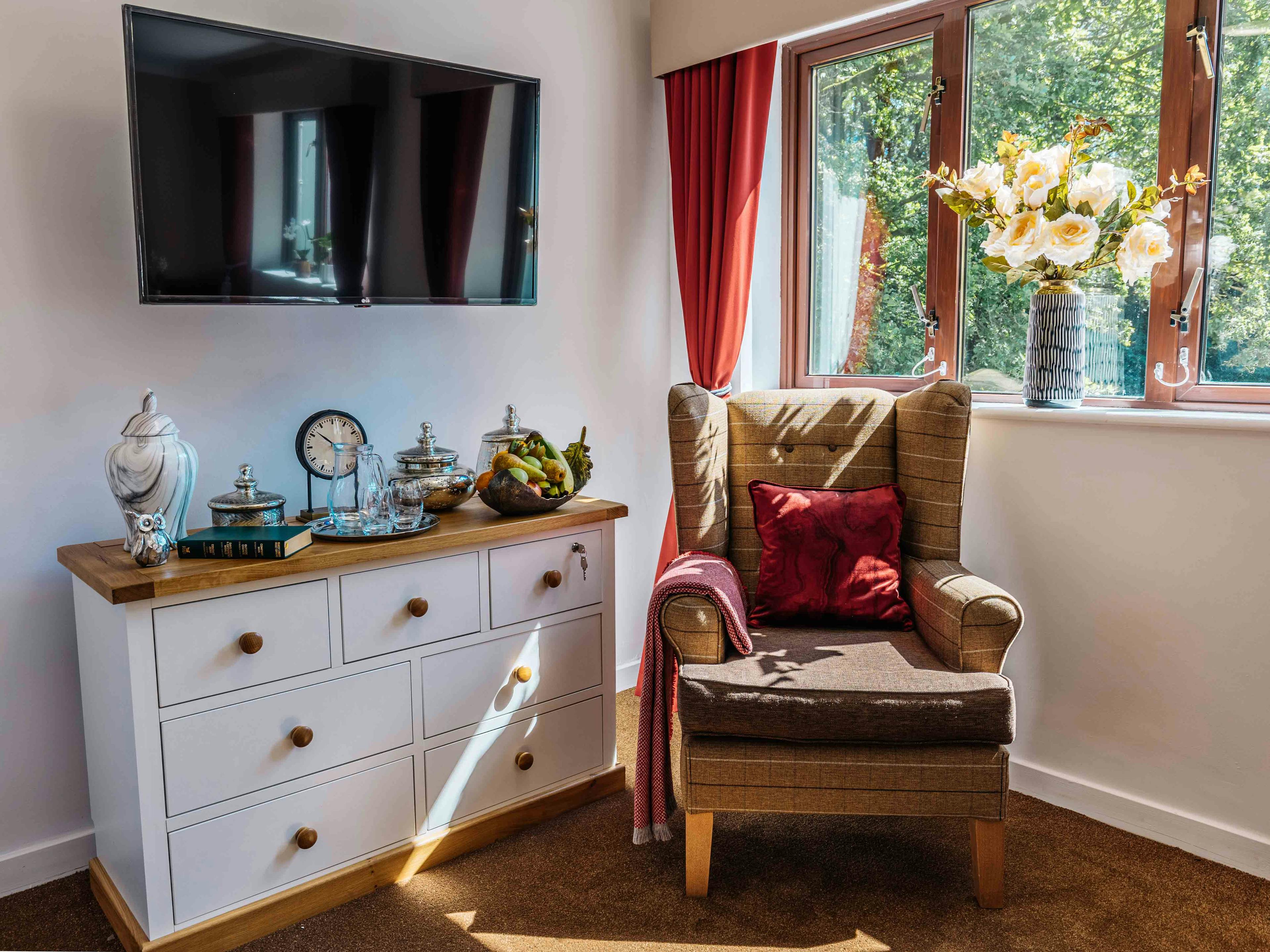 Bedroom at Lawton Manor Care Home in Kidsgrove, Newcastle-under-Lyme