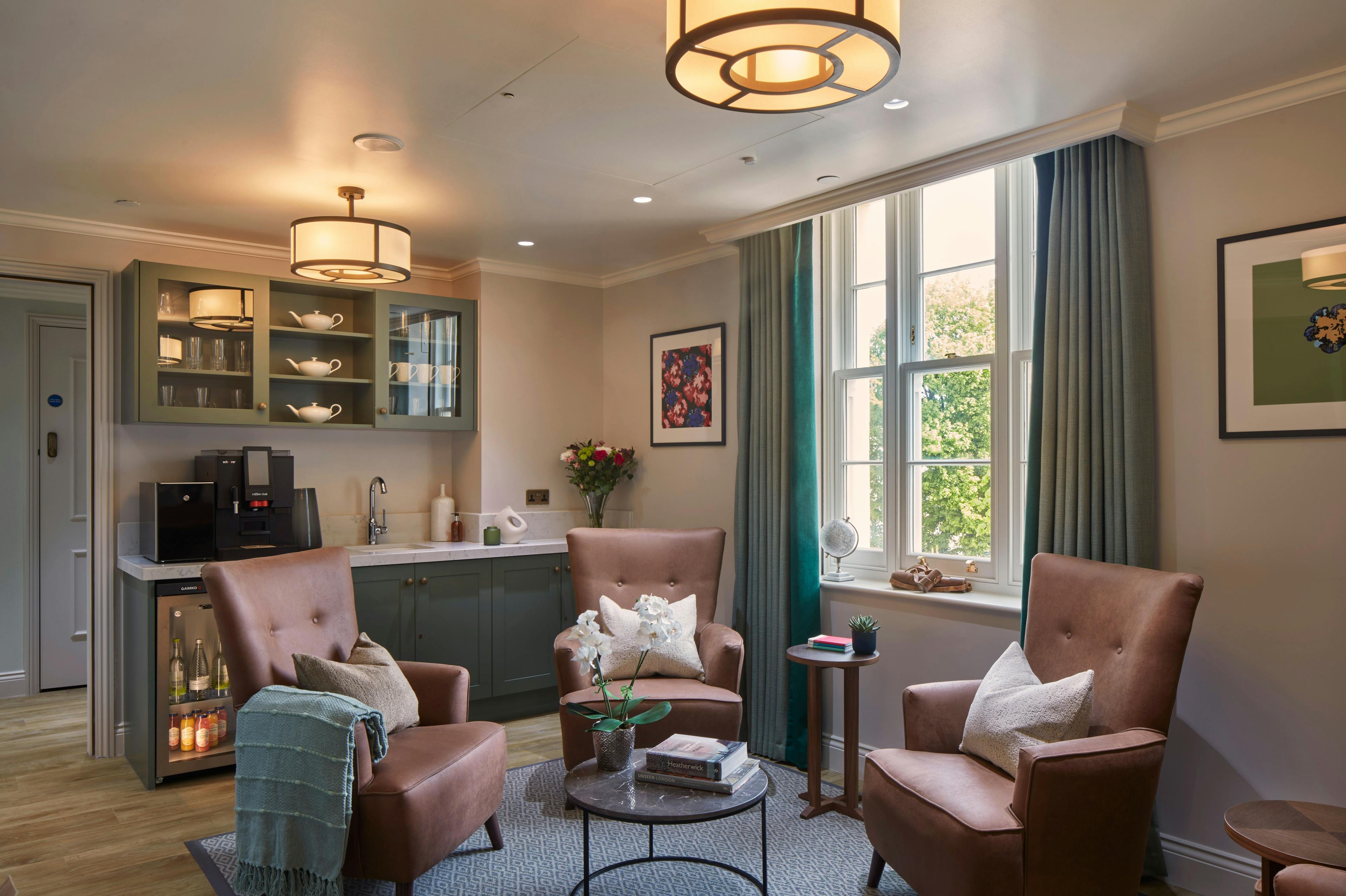 Communal Lounge at Abbey Road Care Home in London, England