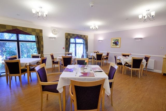 Dining Area of Bradbury Grange Care Home in Whitstable, South East England