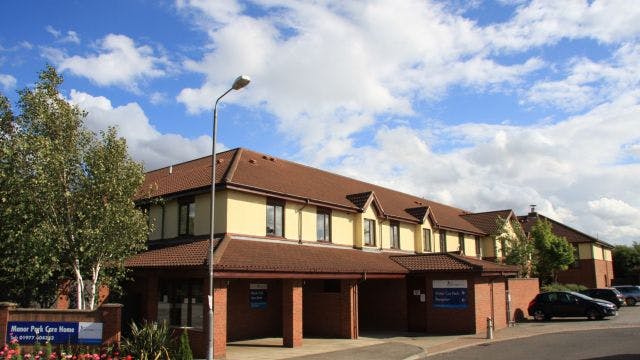Exterior of Manor Park Care Home in Castleford, Wakefield