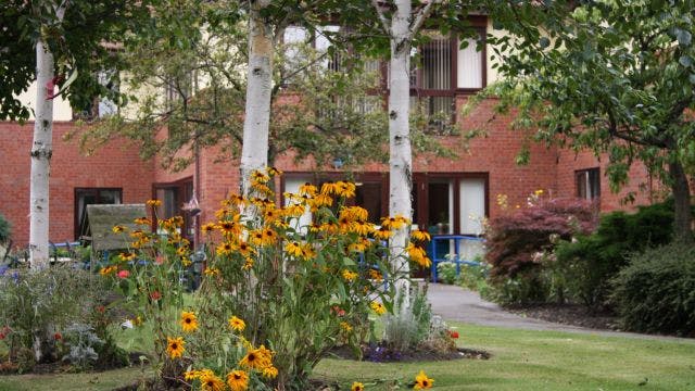 Garden at Manor Park Care Home in Castleford, Wakefield