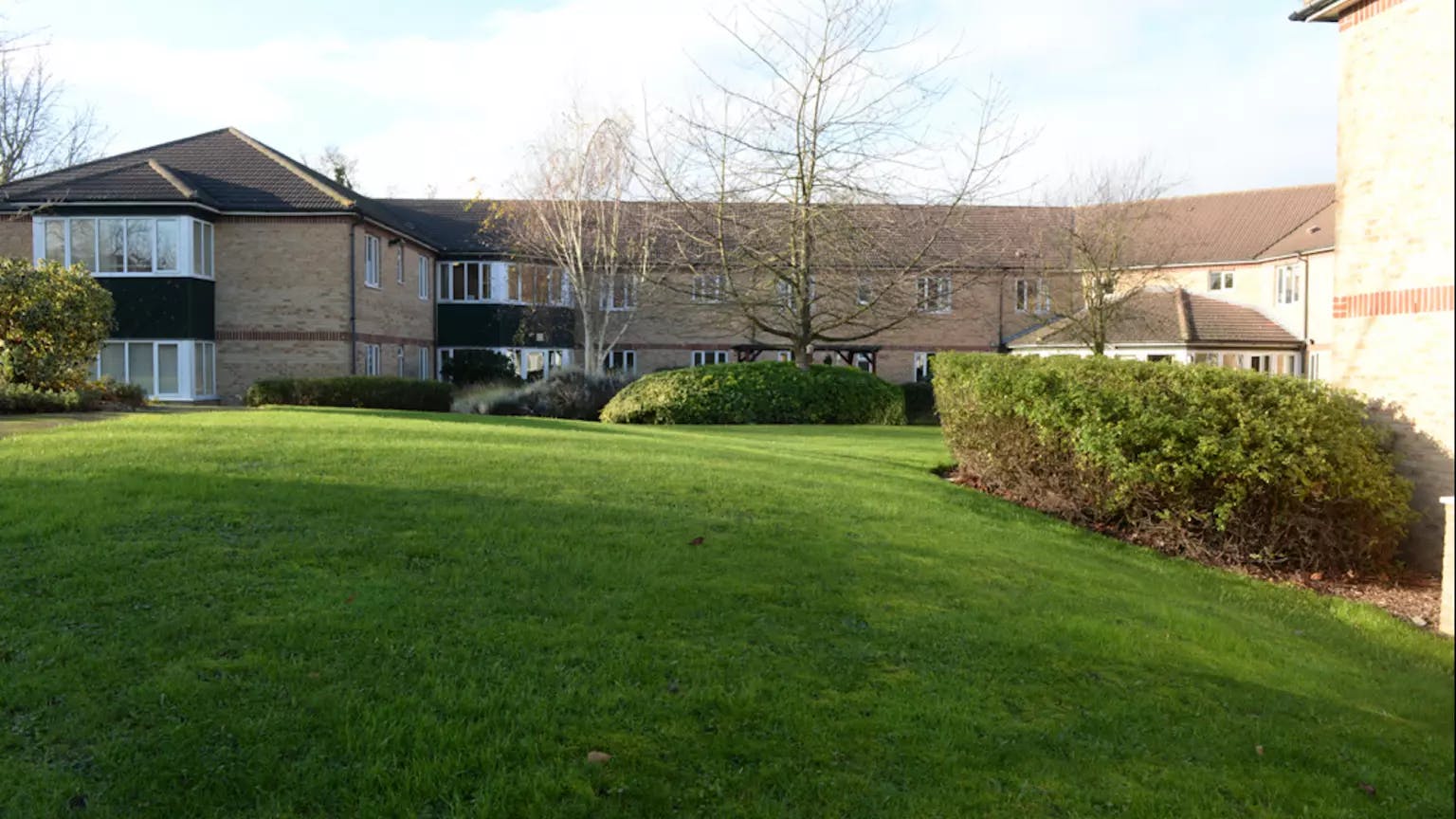 Garden of Mayfair Lodge care home in Watkins Rise, Hertfordshire