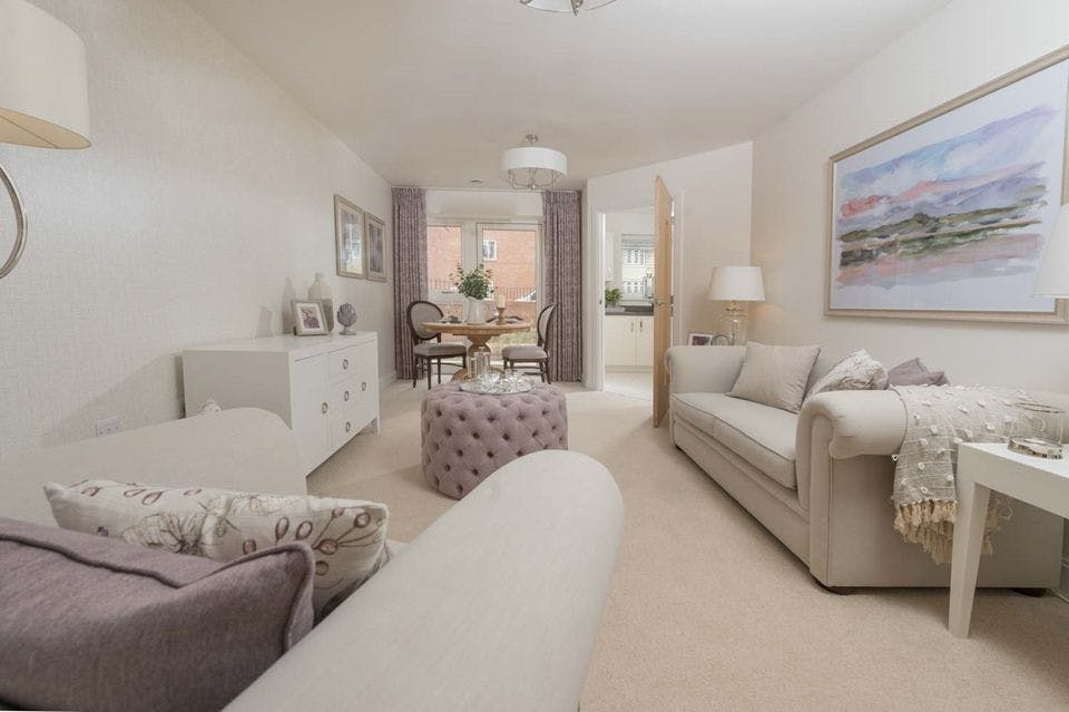 Lounge at William Grange Retirement Apartment in Hereford, Herefordhsire