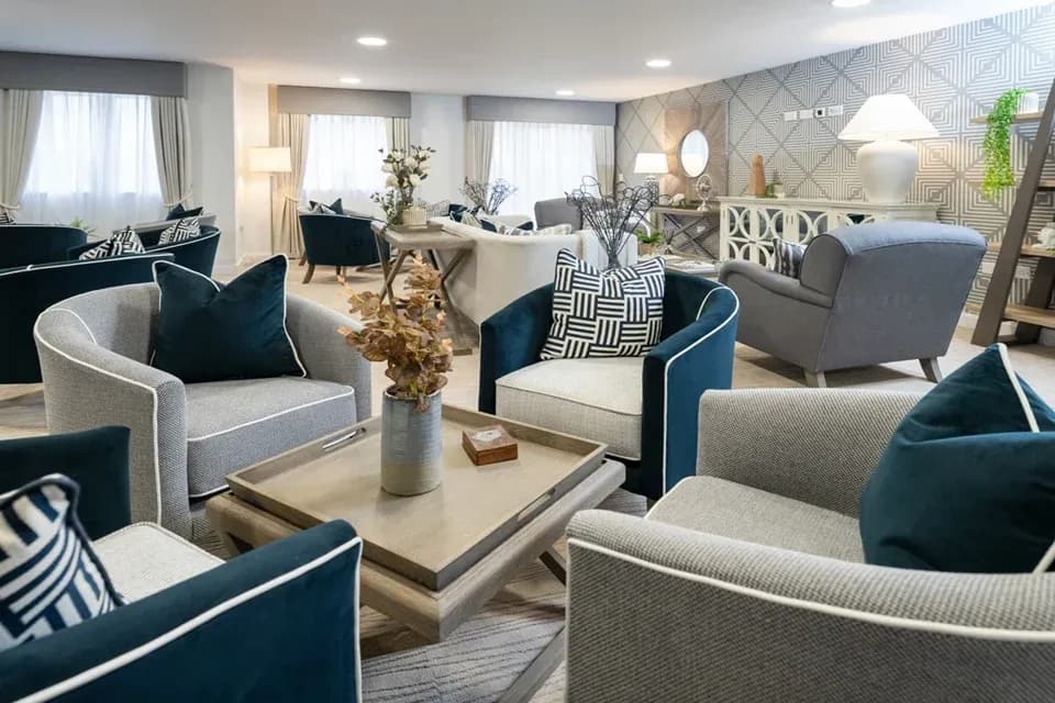 Communal Lounge at Mill Gardens and Farnham House Retirment Development in Leicester, Leicestershire