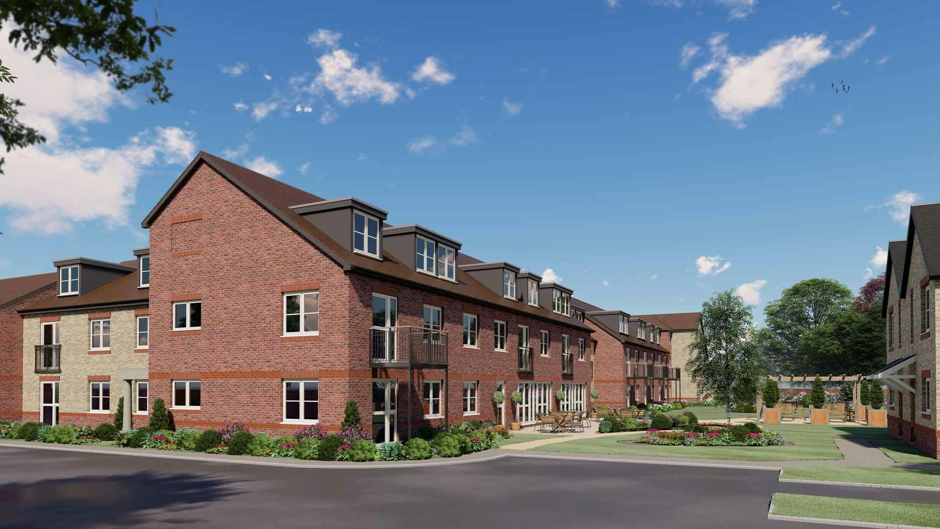 Exterior of Mere Lodge & Hartismere Mews Retirement Apartment in Diss, Norfolk