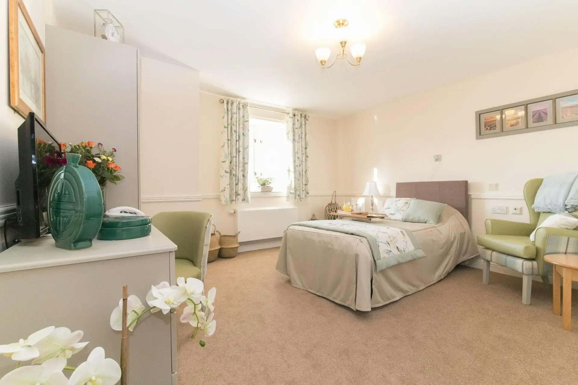 BEdroom of Mill house care home in Chipping Campden