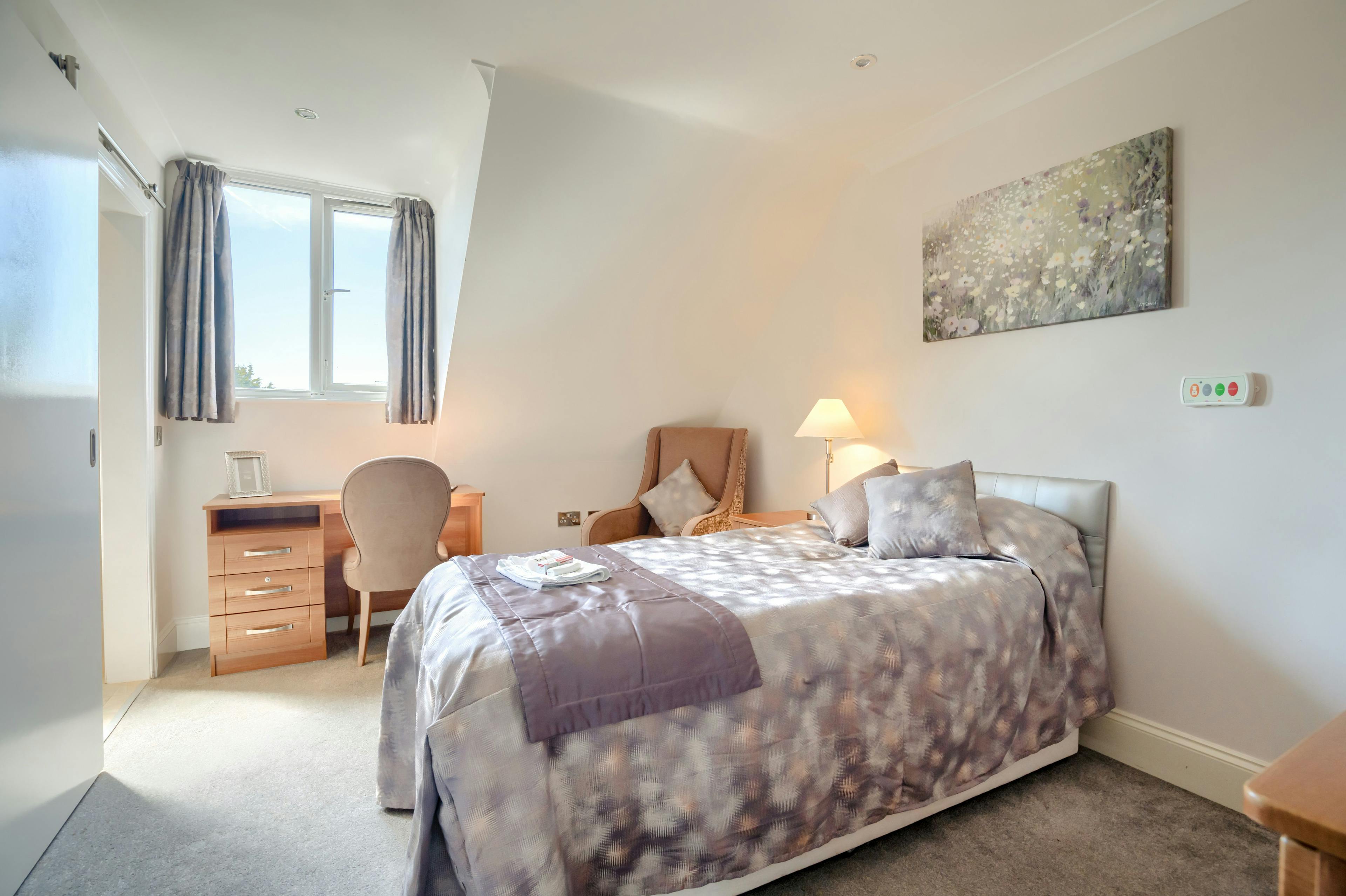 Bedroom of Seabourne House care home in Southbourne, Dorset 