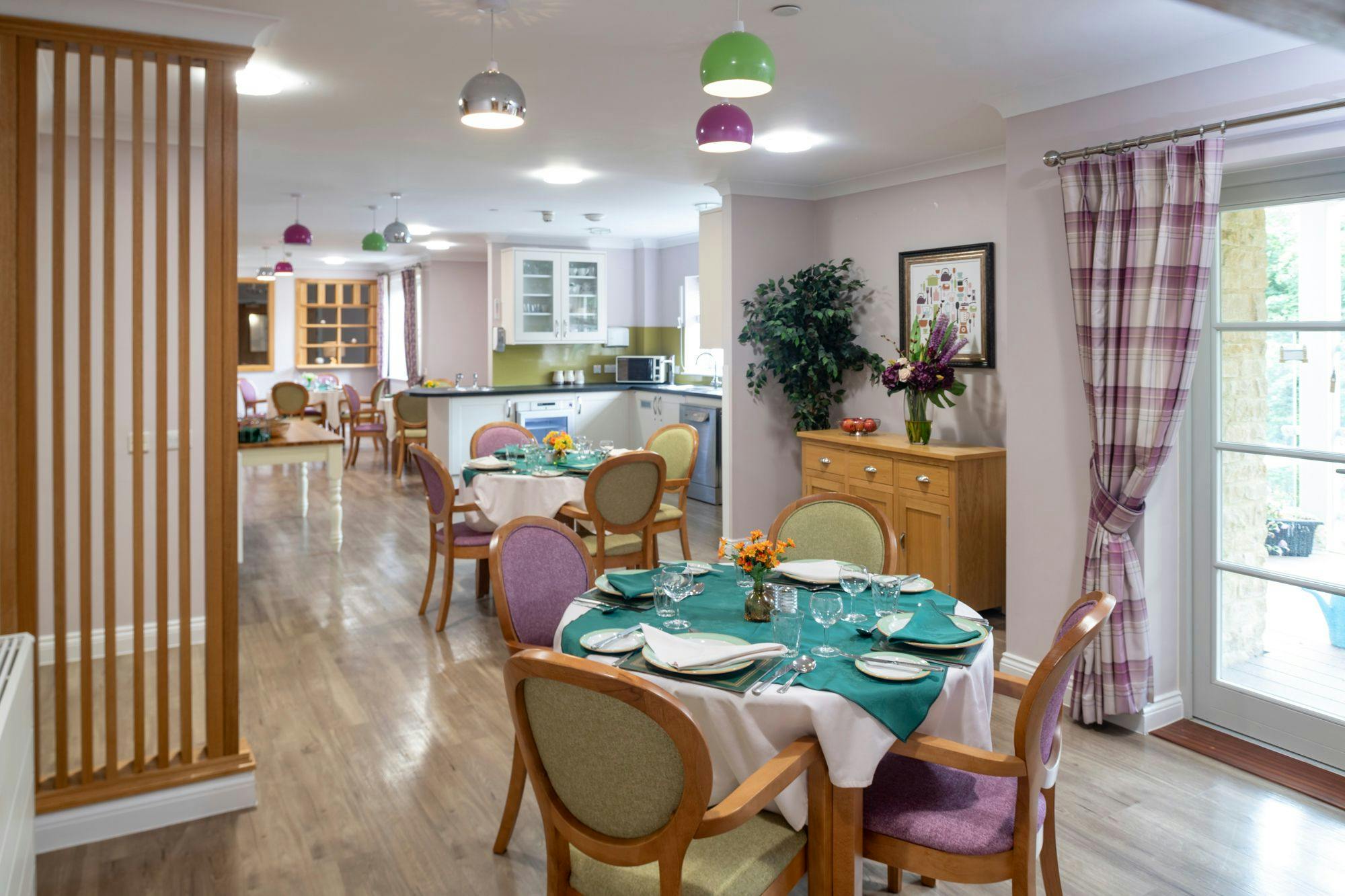 Dining area at Edwardstow Court Care Home in Stow-on-the-Wold, Cotswold