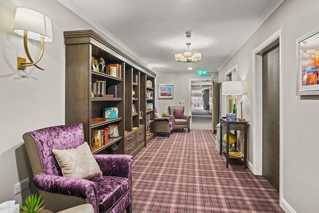 Library of Old Norse Lodge care home in Grimsby, Lincolnshire