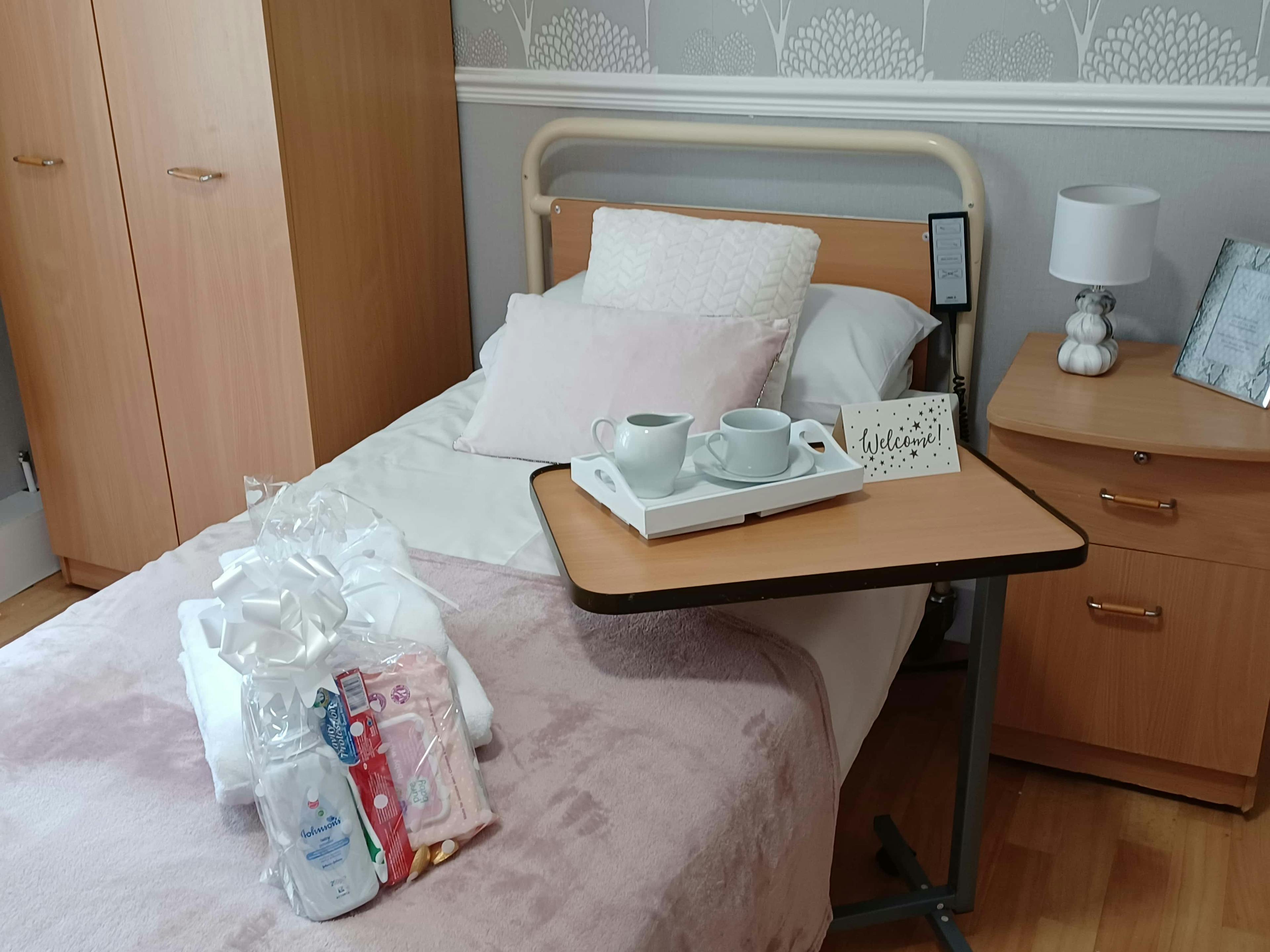 Bedroom of Orchard care home in Liverpool, Merseyside