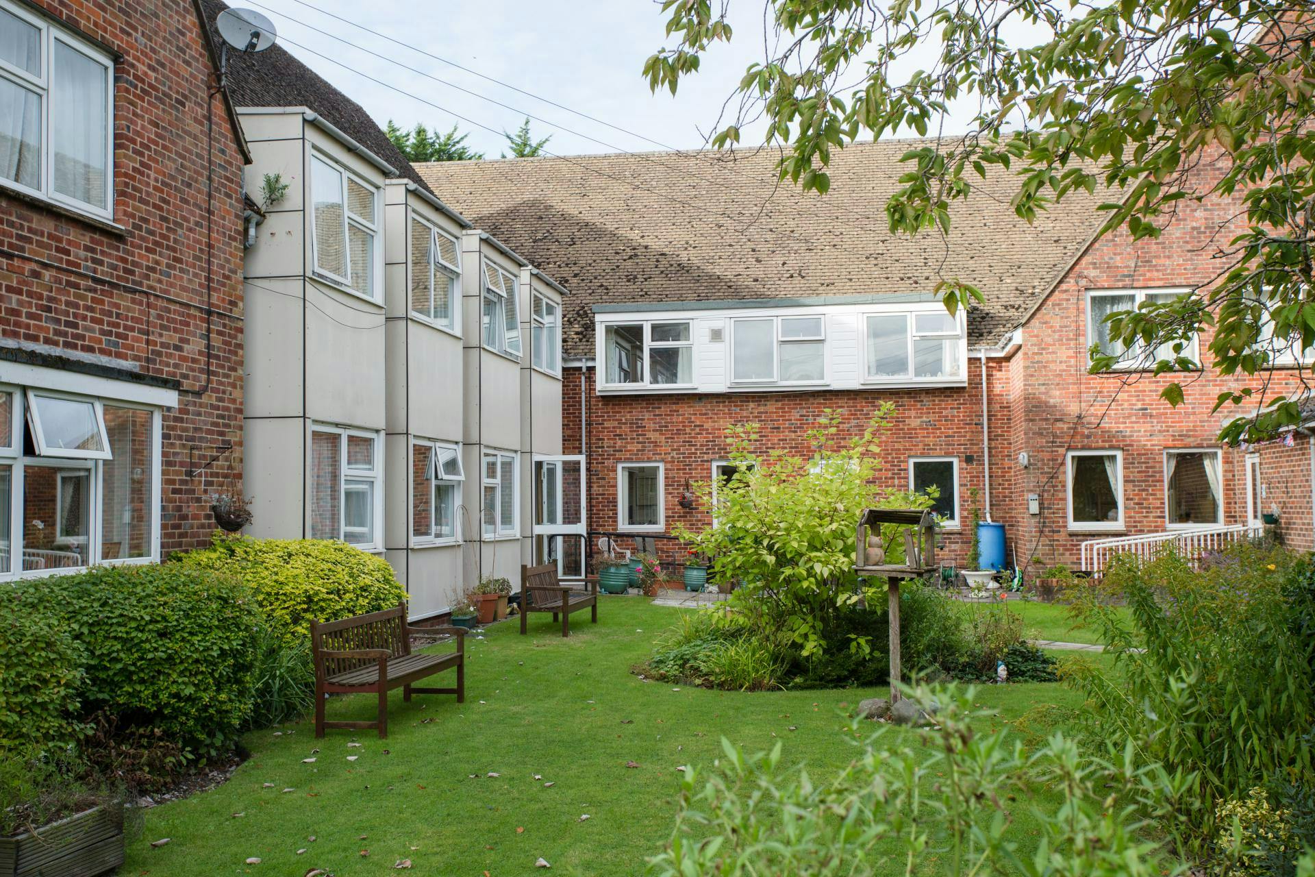 Garden at Willowcroft Care Home in Salisbury, Wiltshire