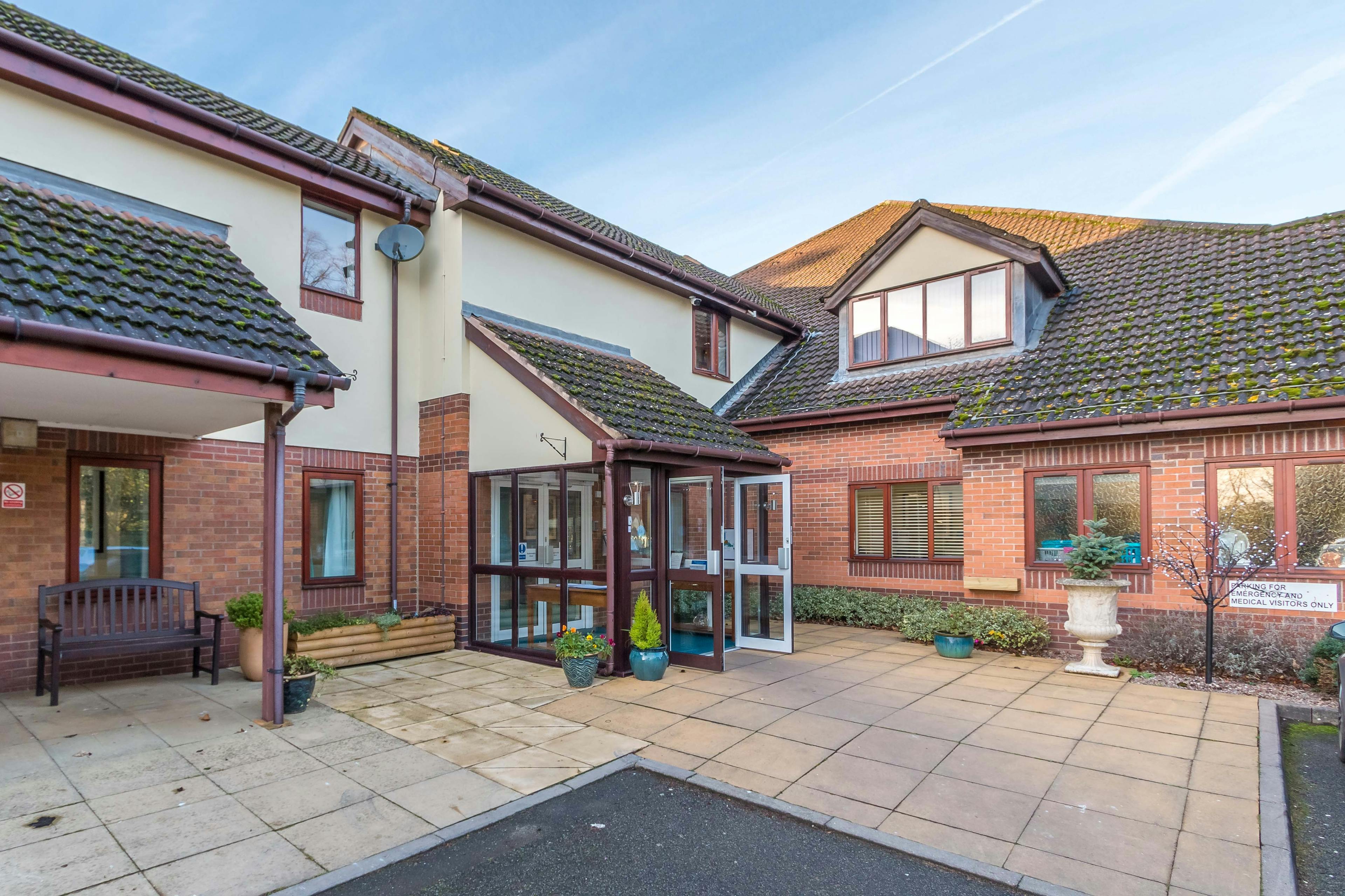 Exterior of Overslade House Care Home in Rugby, Warwickshire