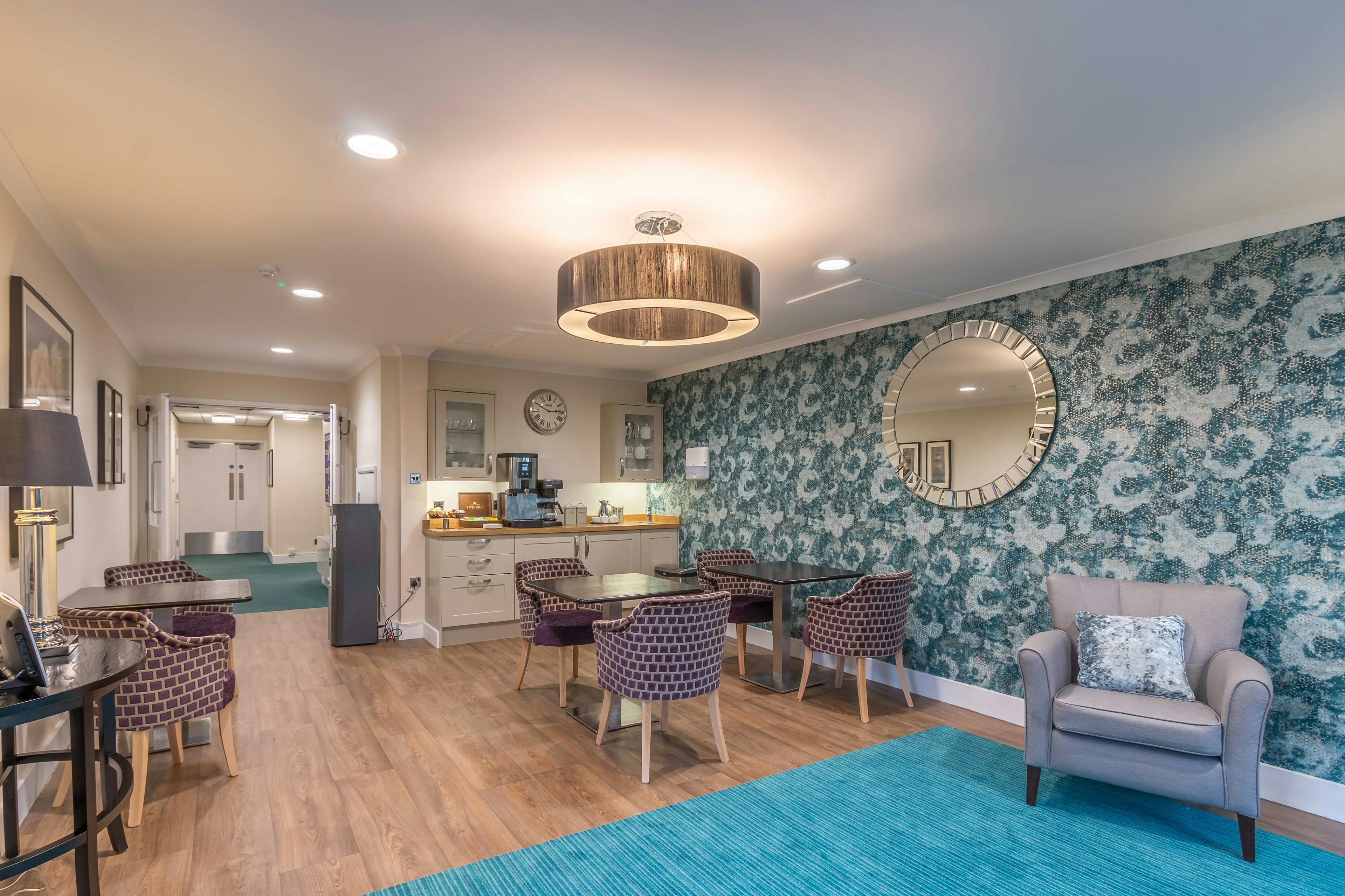 Cafe at Overslade House Care Home in Rugby, Warwickshire