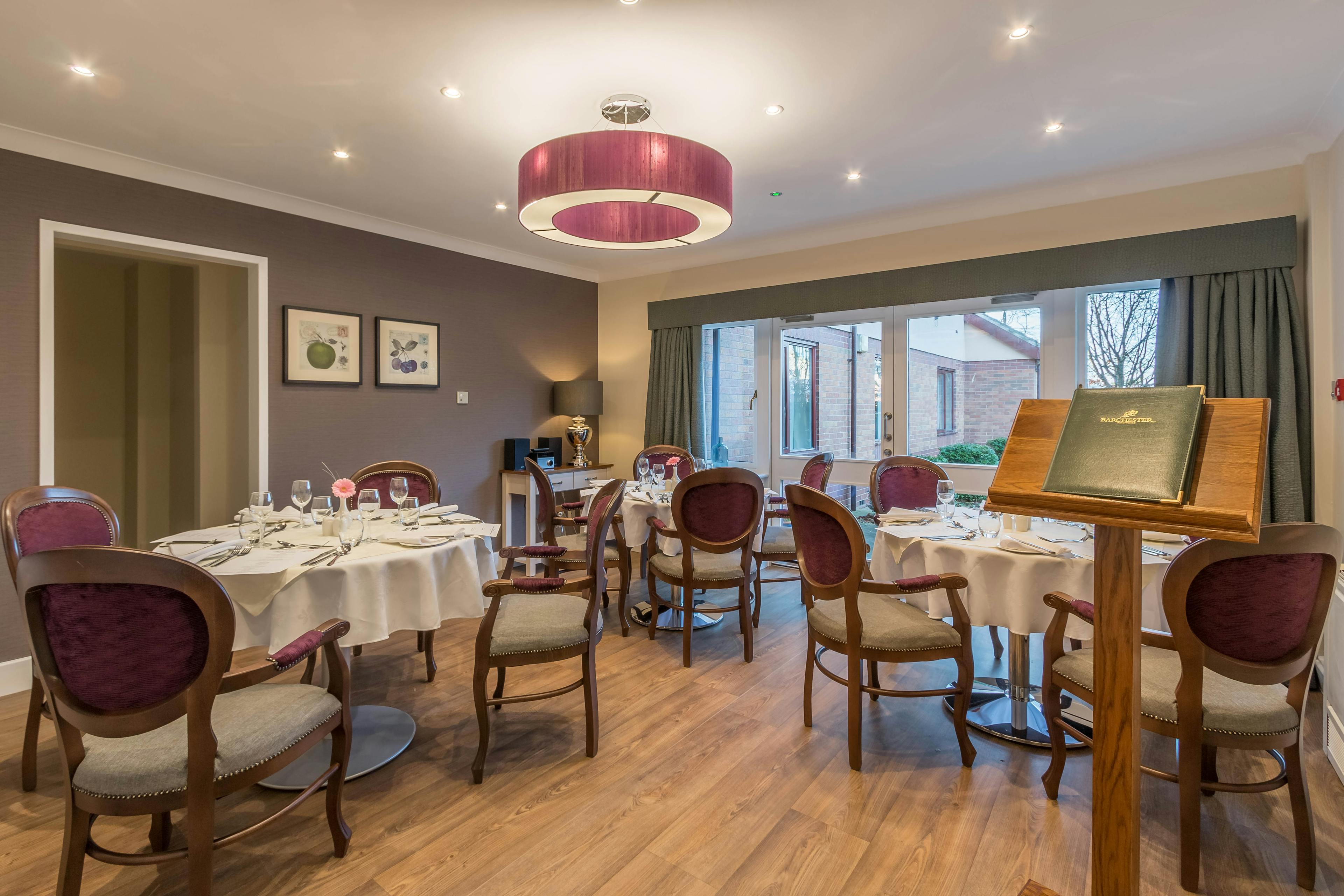 Dining Room at Overslade House Care Home in Rugby, Warwickshire