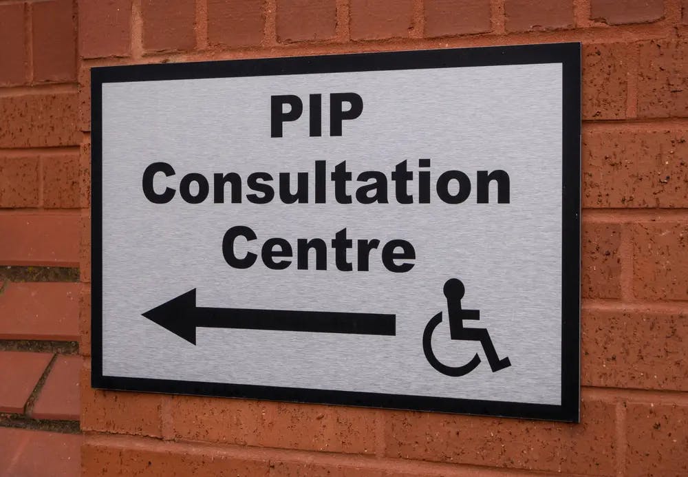 PIP consultation centre sign