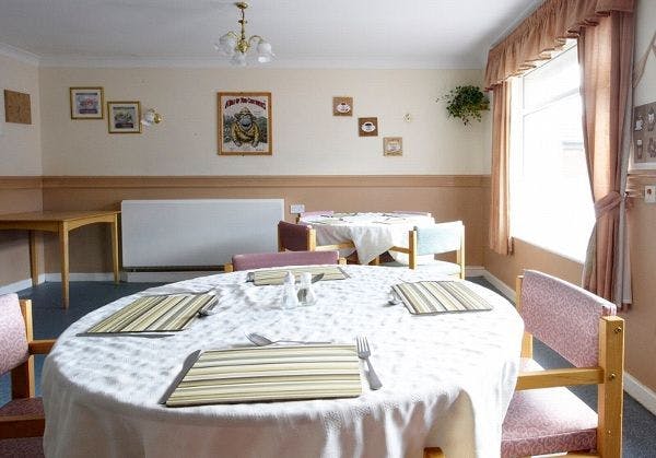 Dining room of Paisley Court care home in Liverpool, Merseyside