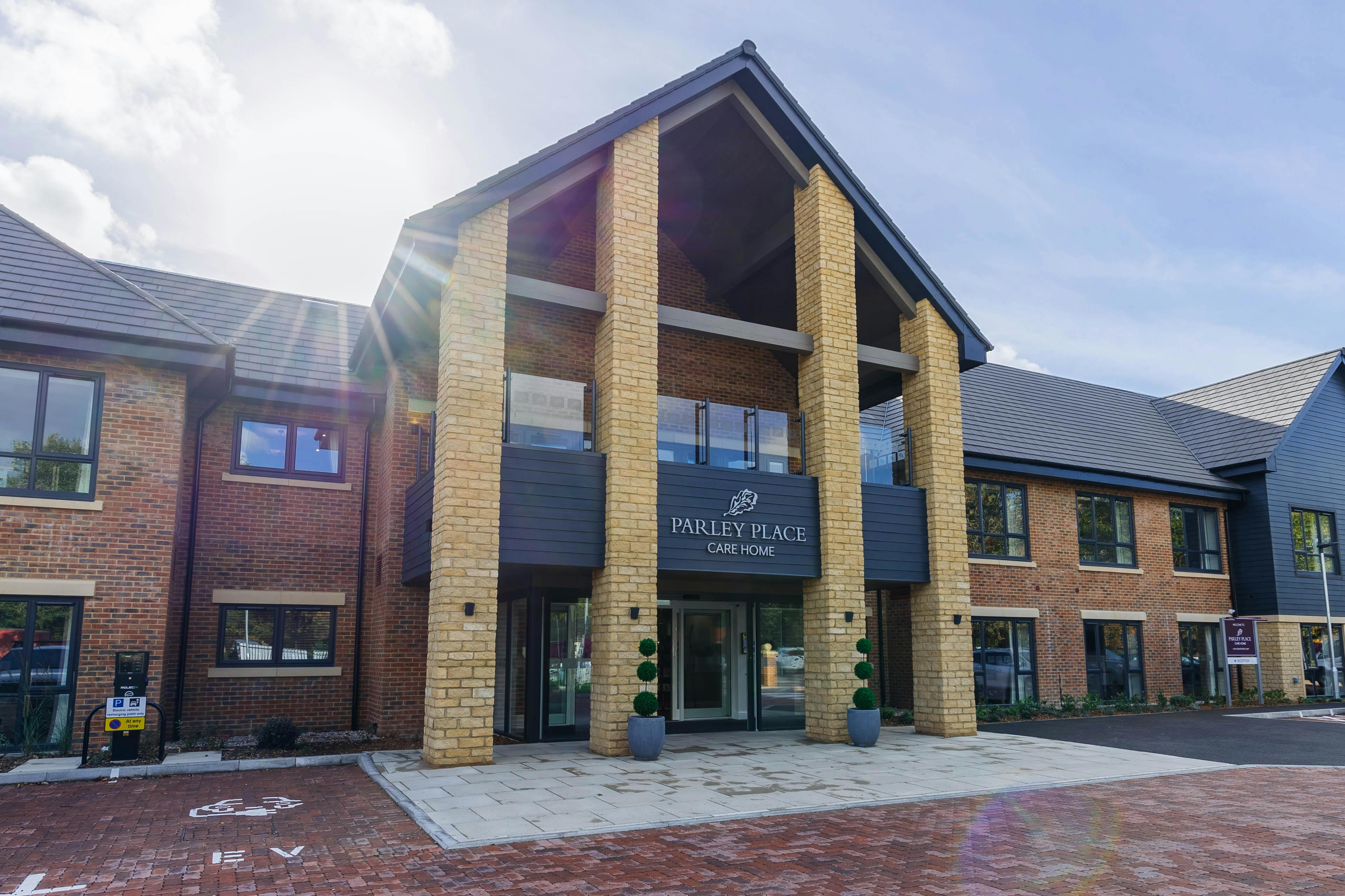 Exterior of Parley Place Care Home in Ferndown, Dorset