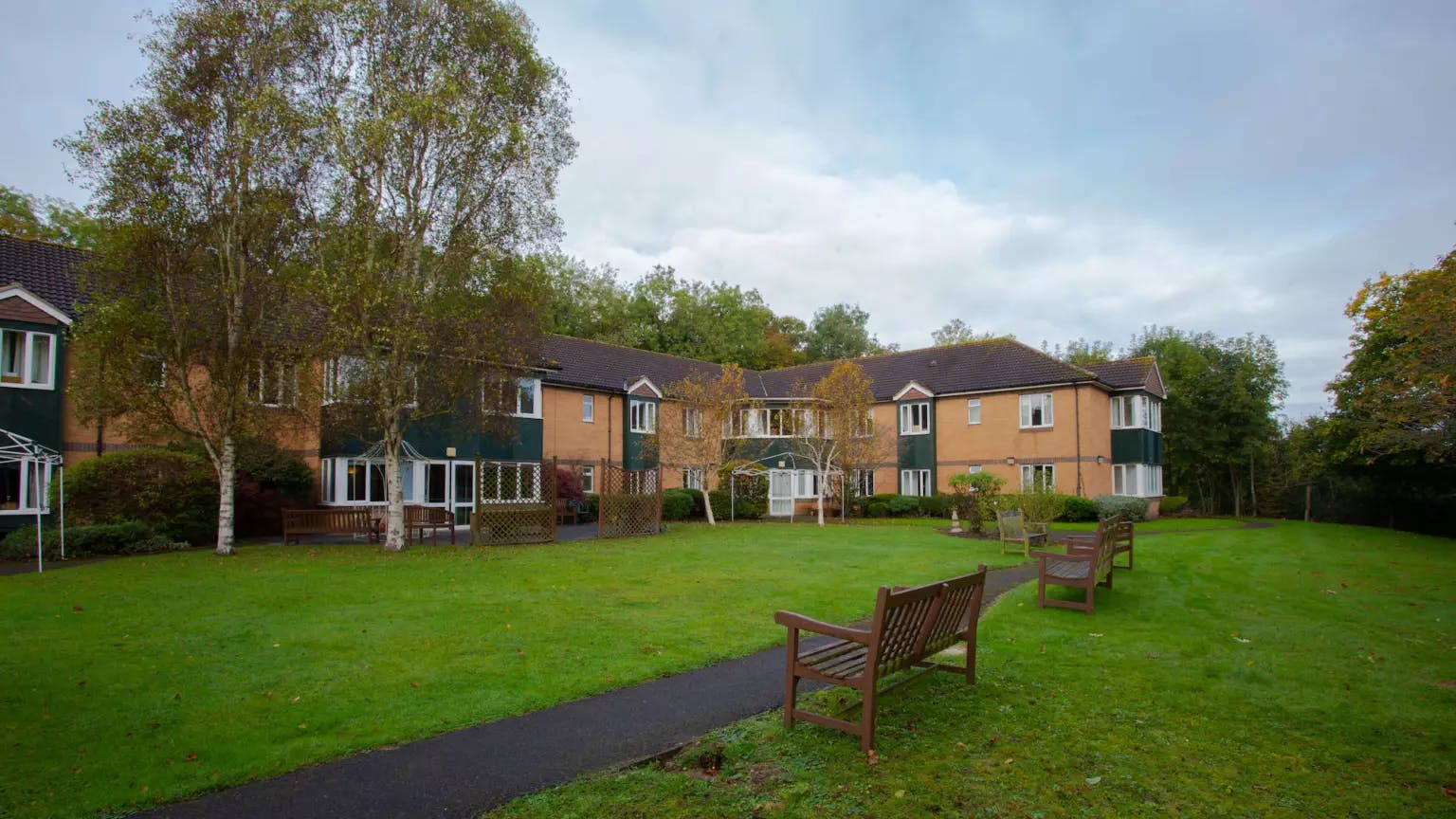 Garden of Pinewood Lodge care home in Watford, Hertfordshire