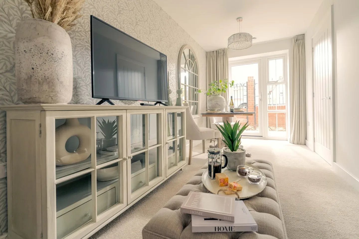 Living Room at Priory Place Retirement Apartment in Stratford-upon-Avon, Warwickshire