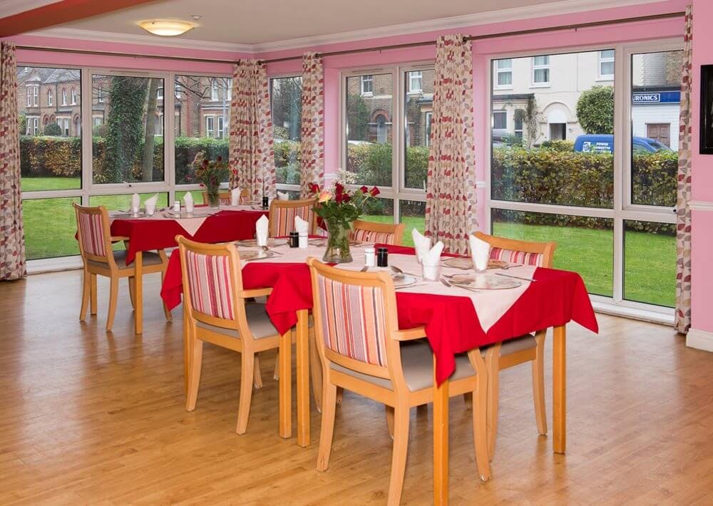 Dining Area of Queens Court Care Home in Windsor, Berkshire