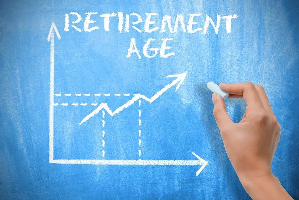 Retirement age graphic