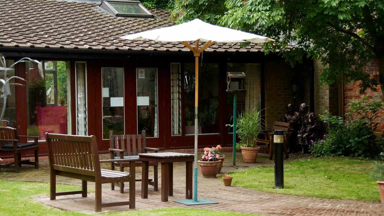 Garden Richard Cox House care home in Royston, Hertfordshire