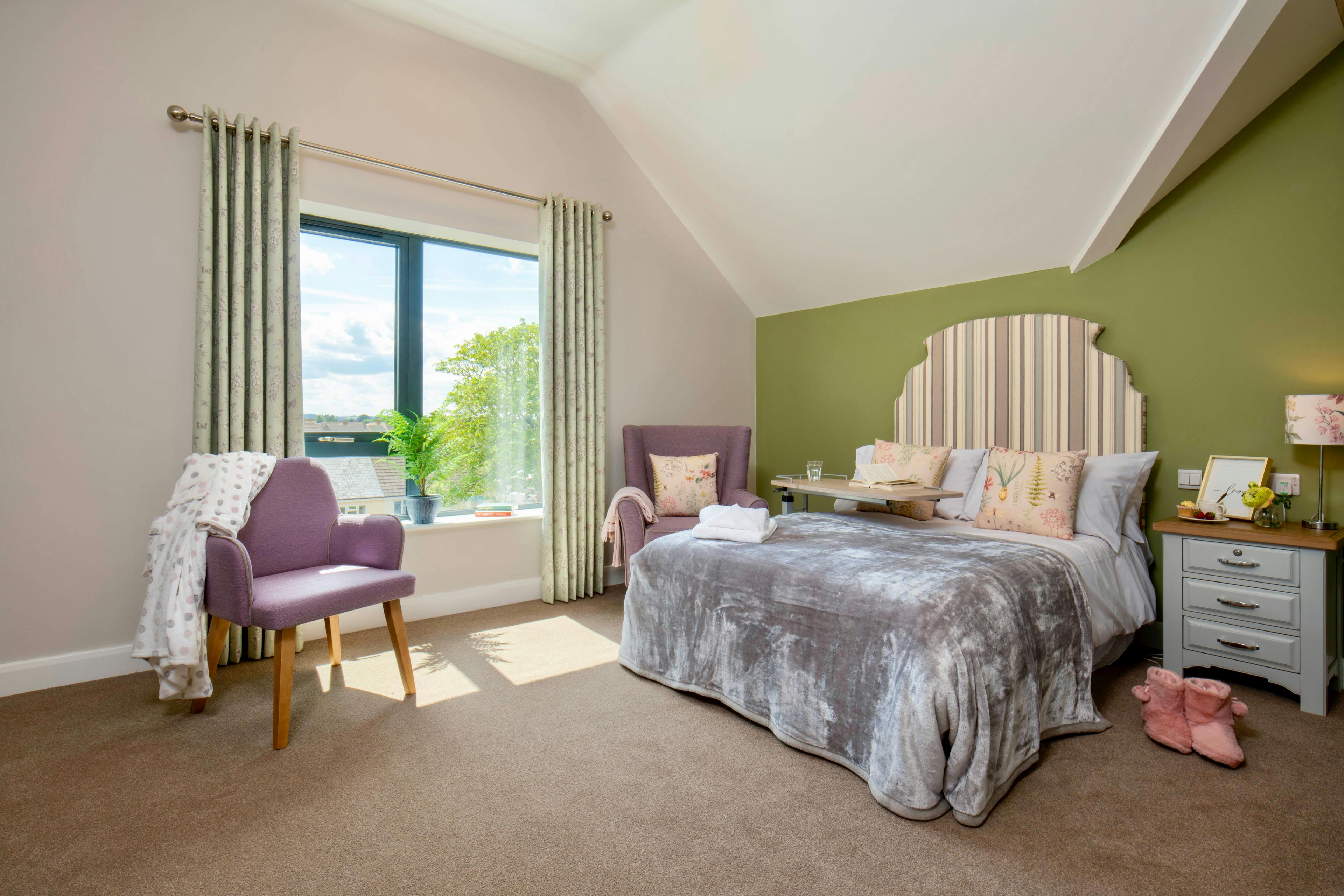 Bedroom of Richard House care home in Grantham, Lincolnshire