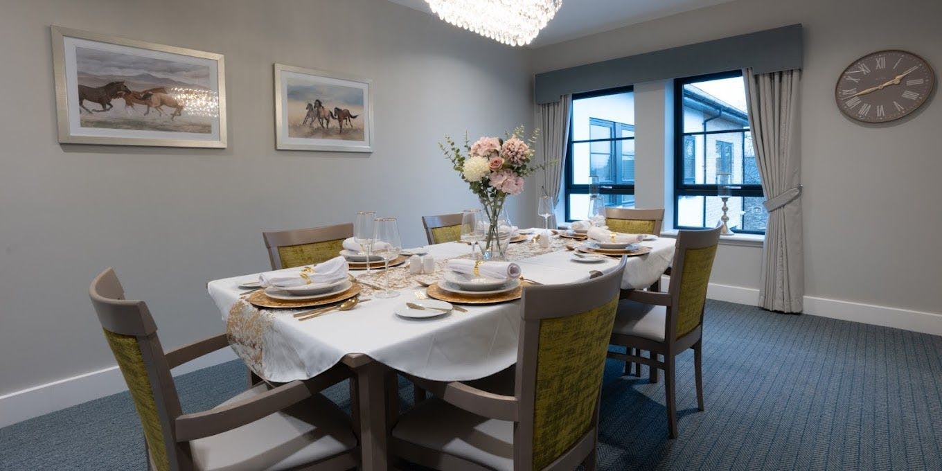 Private Dining Room at Rowan Park Care Home in Radstock, Somerset
