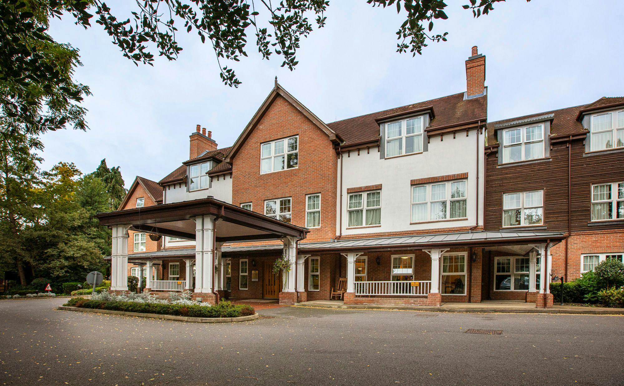 Exterior of Esher Manor Care Home in Esher, Surrey