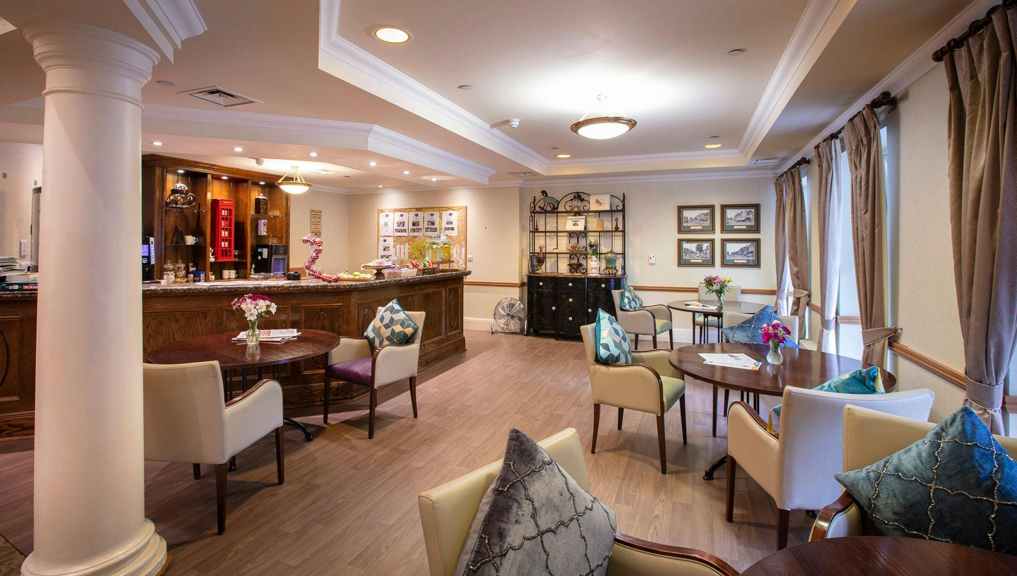 Bar at Esher Manor Care Home in Esher, Surrey