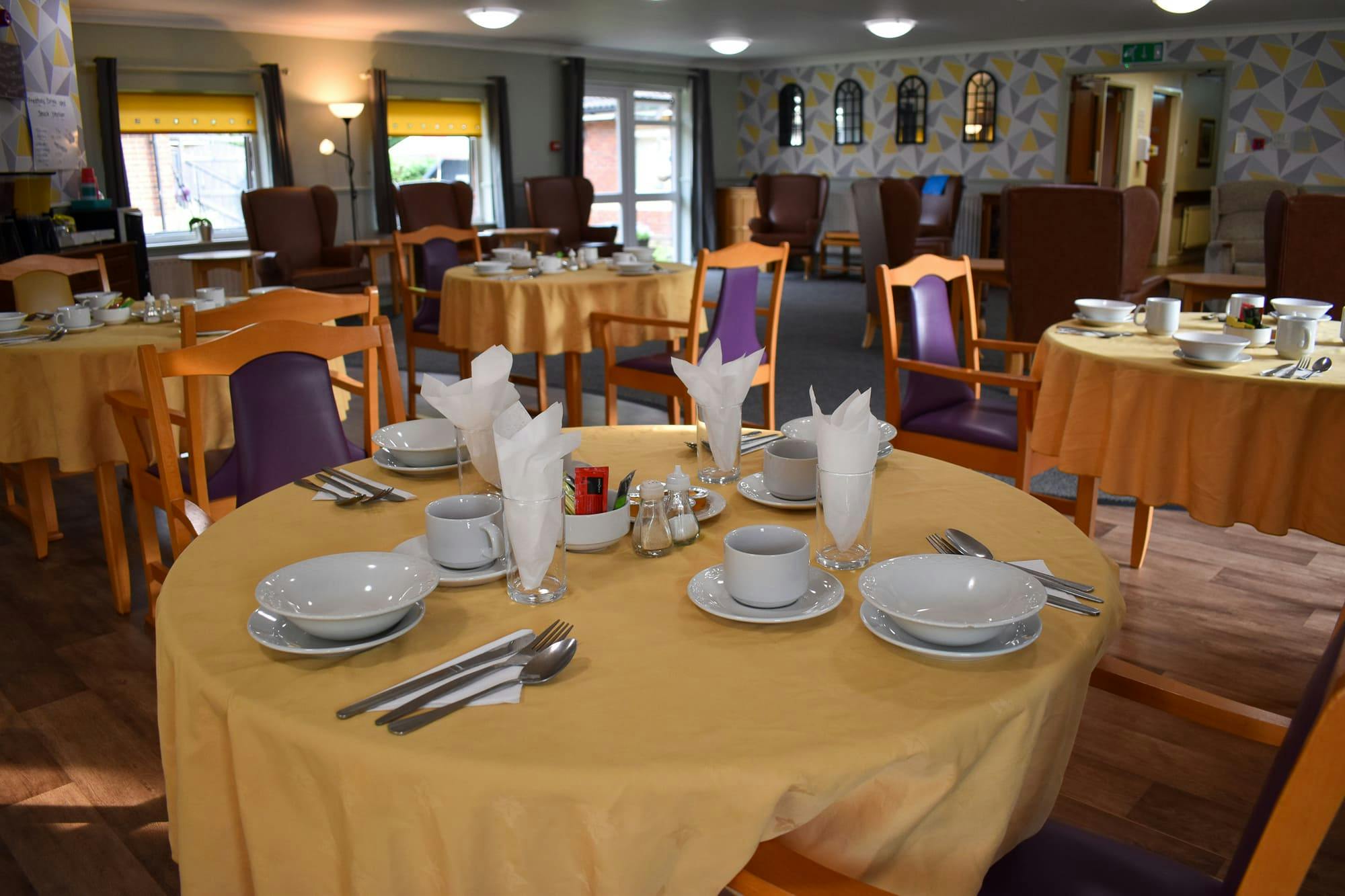 dining room at Saltshouse Have Care Home, Hull 