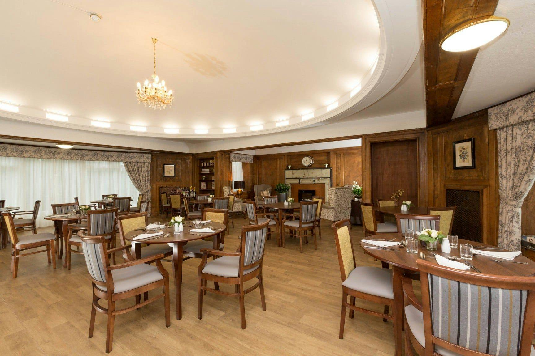 Dining room of Sandiway Lodge in Cheshire 