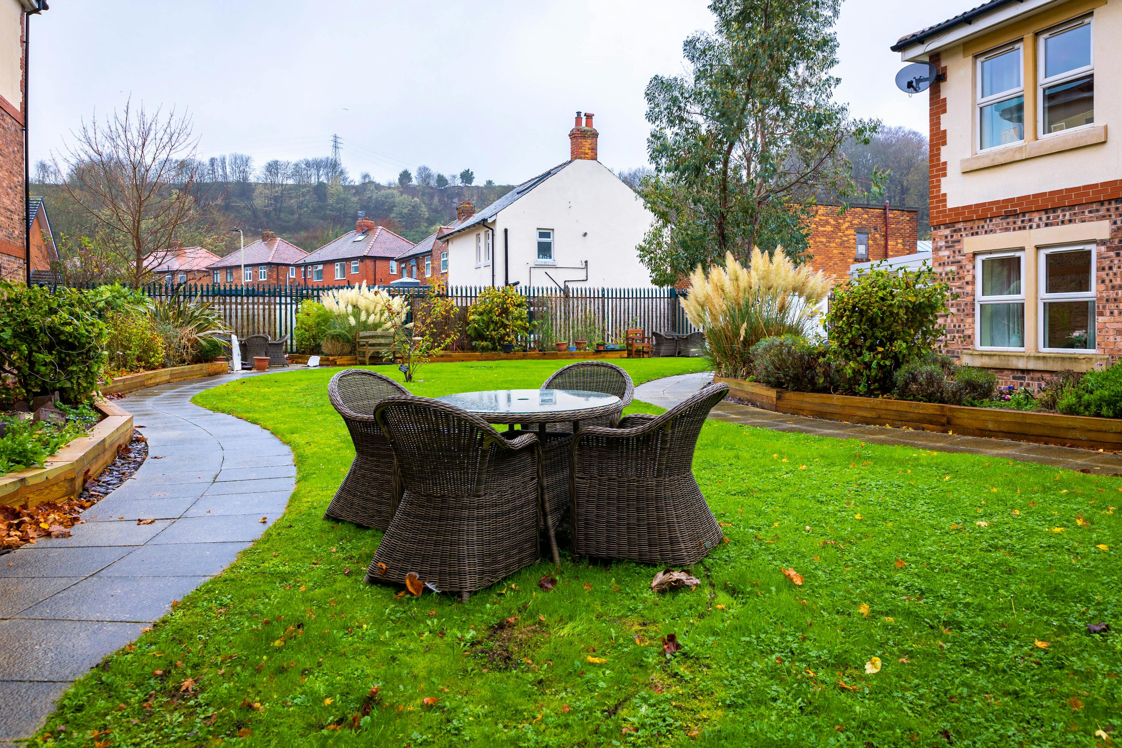 Garden at Scarborough Hall Care Home in Scarborough, North Yorkshire