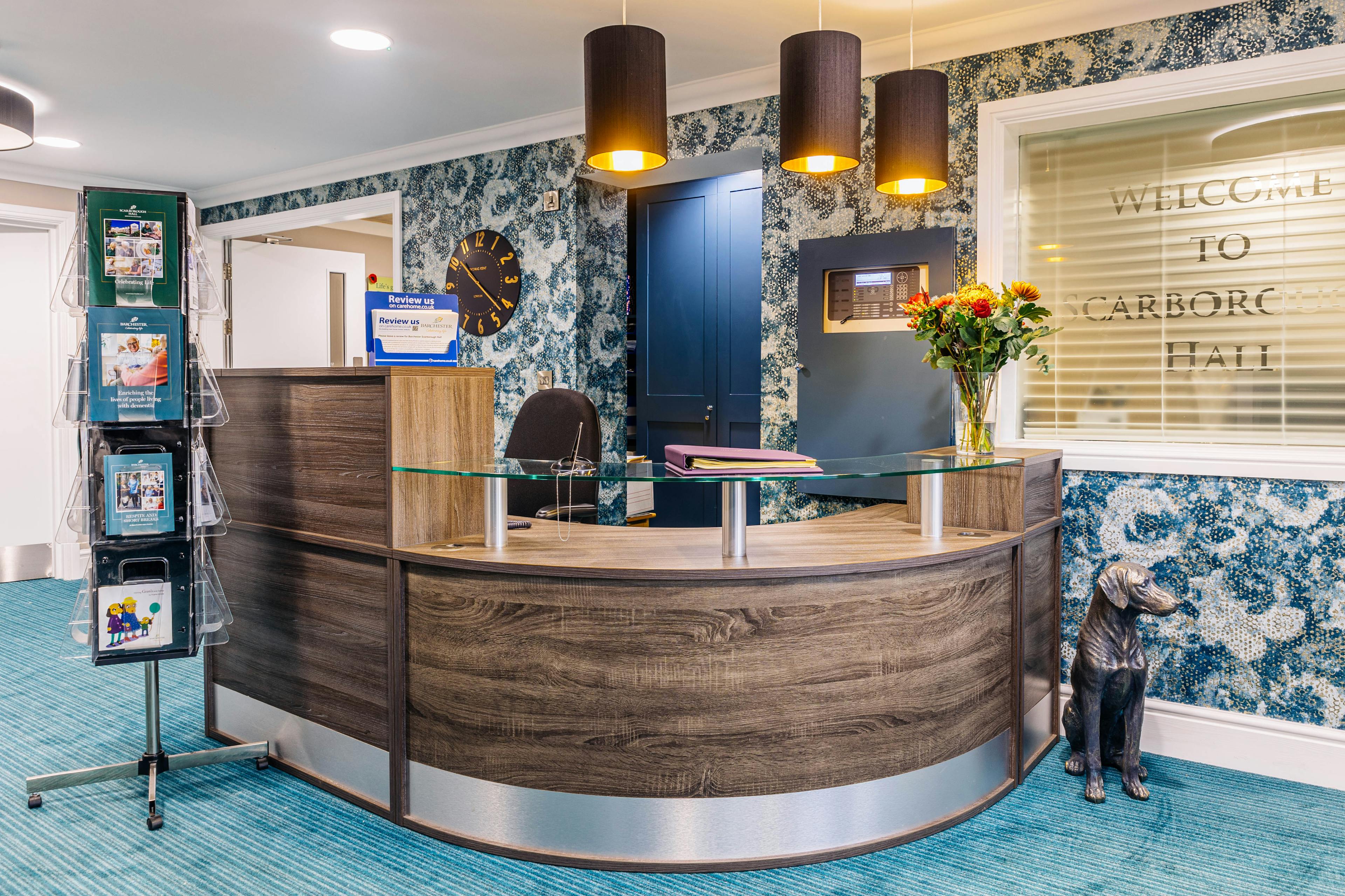 Reception at Scarborough Hall Care Home in Scarborough, North Yorkshire