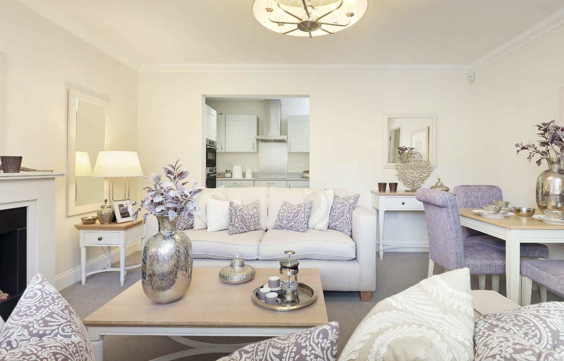 Lounge of Cotswold Gate retirement development in Burford, Oxfordshire